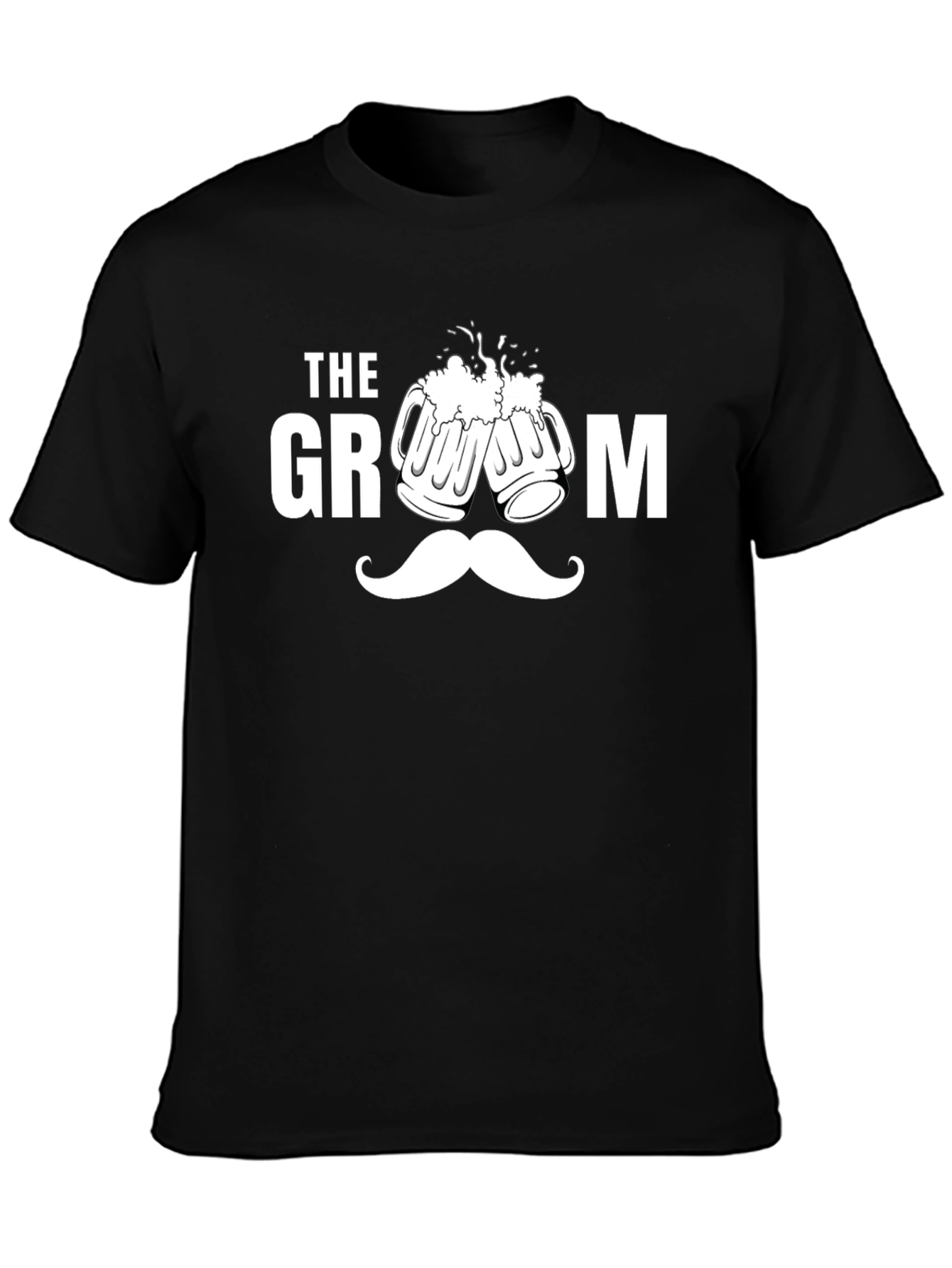 Groom Beer Toast Graphic Black T-Shirt