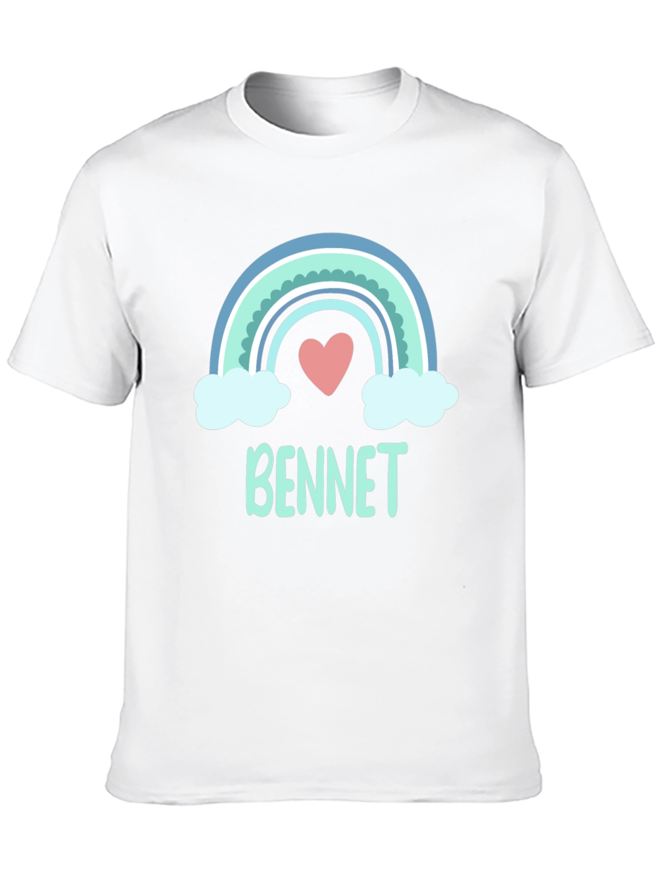 Bennet Rainbow Heart Black T-Shirt
