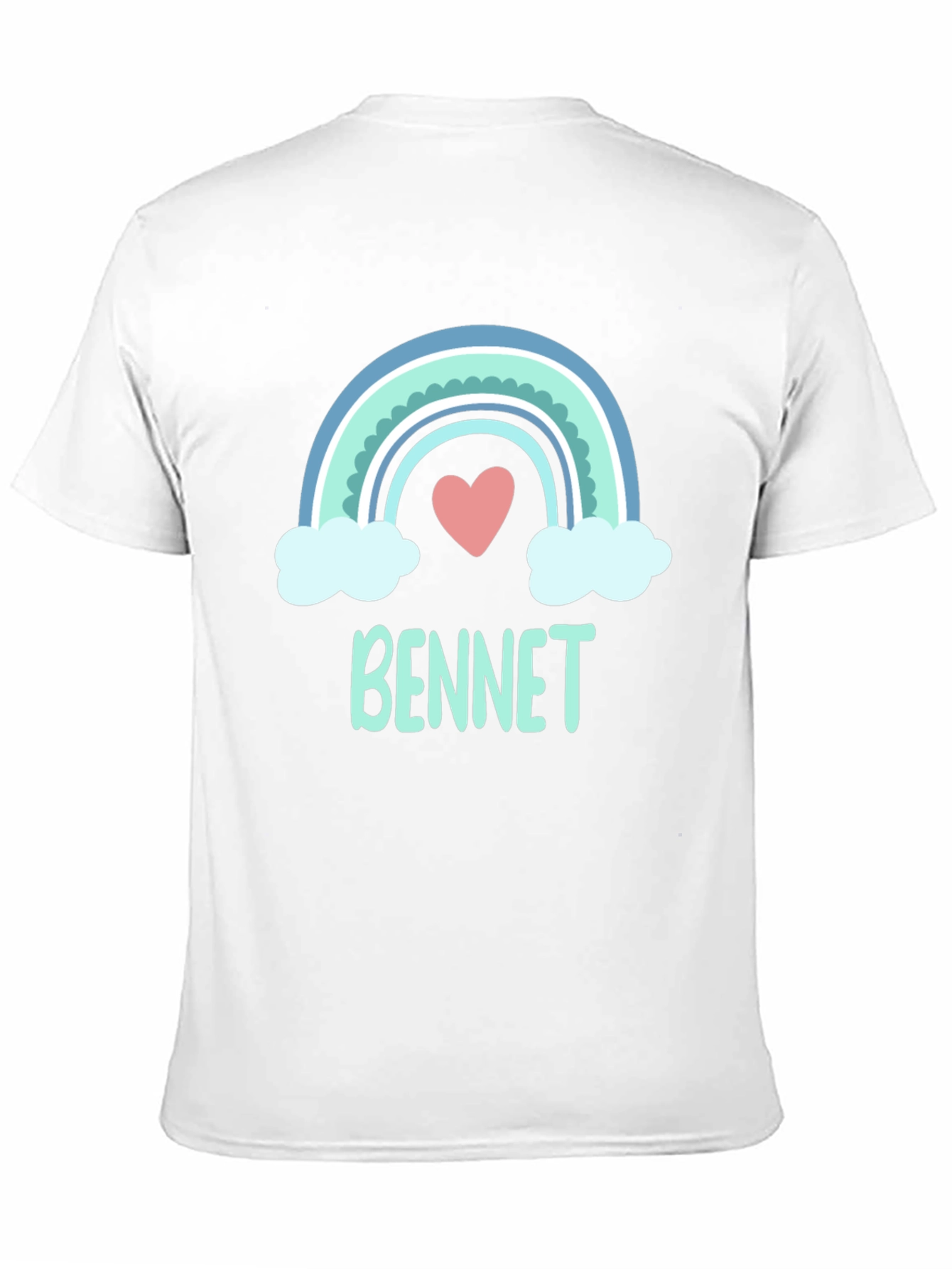 Bennet Rainbow Heart Black T-Shirt