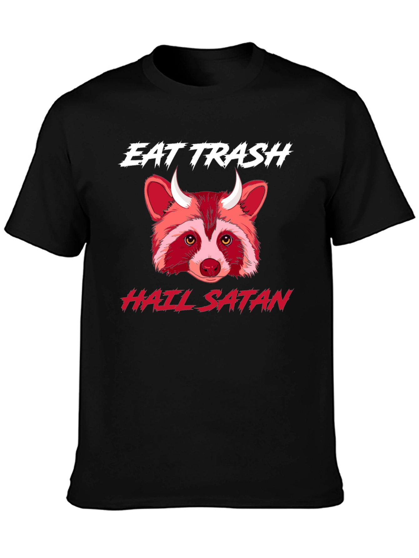 Eat Trash Hail Satan Raccoon T-Shirt