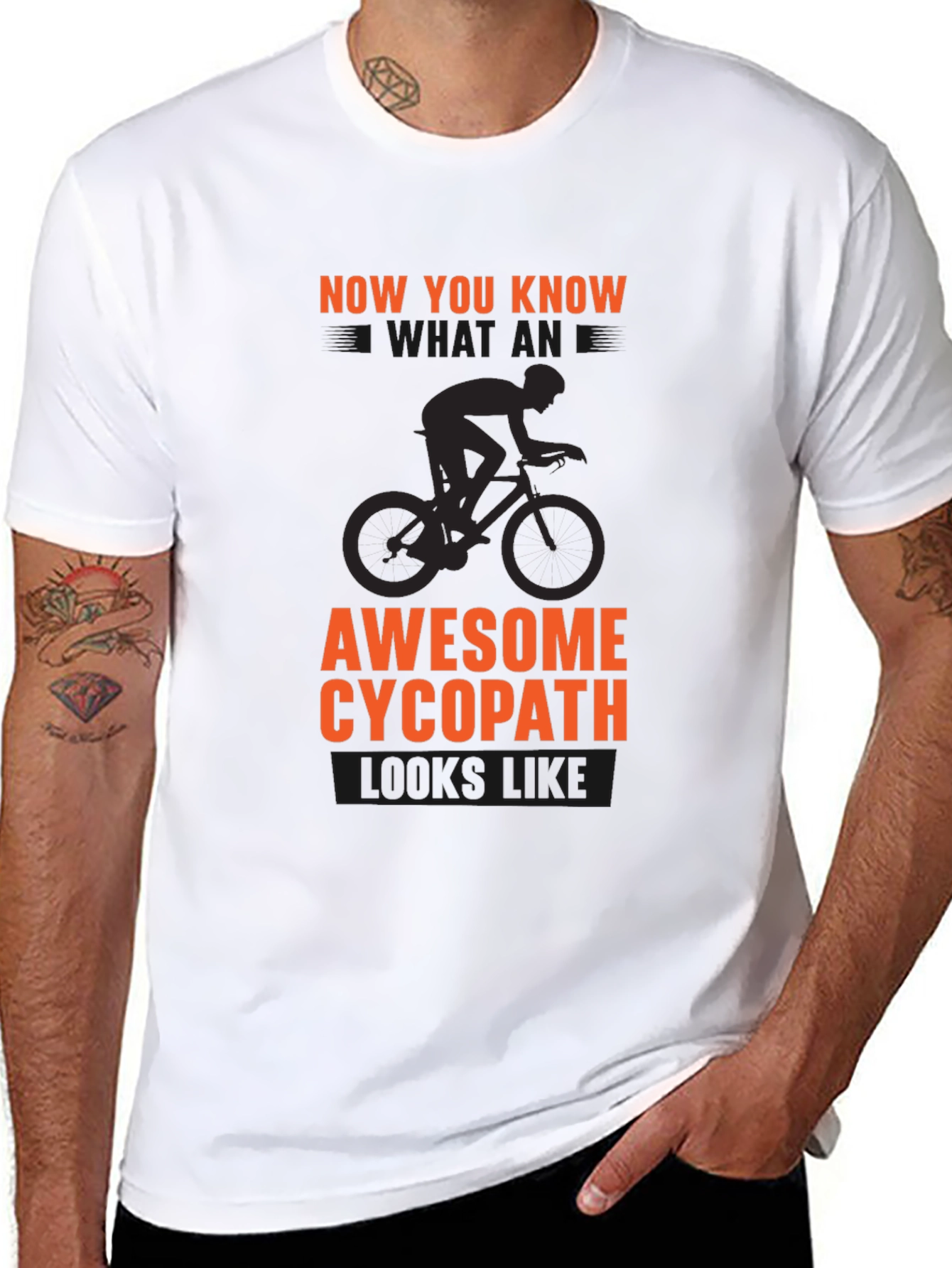 Awesome Cycopath Cyclist Graphic T-Shirt