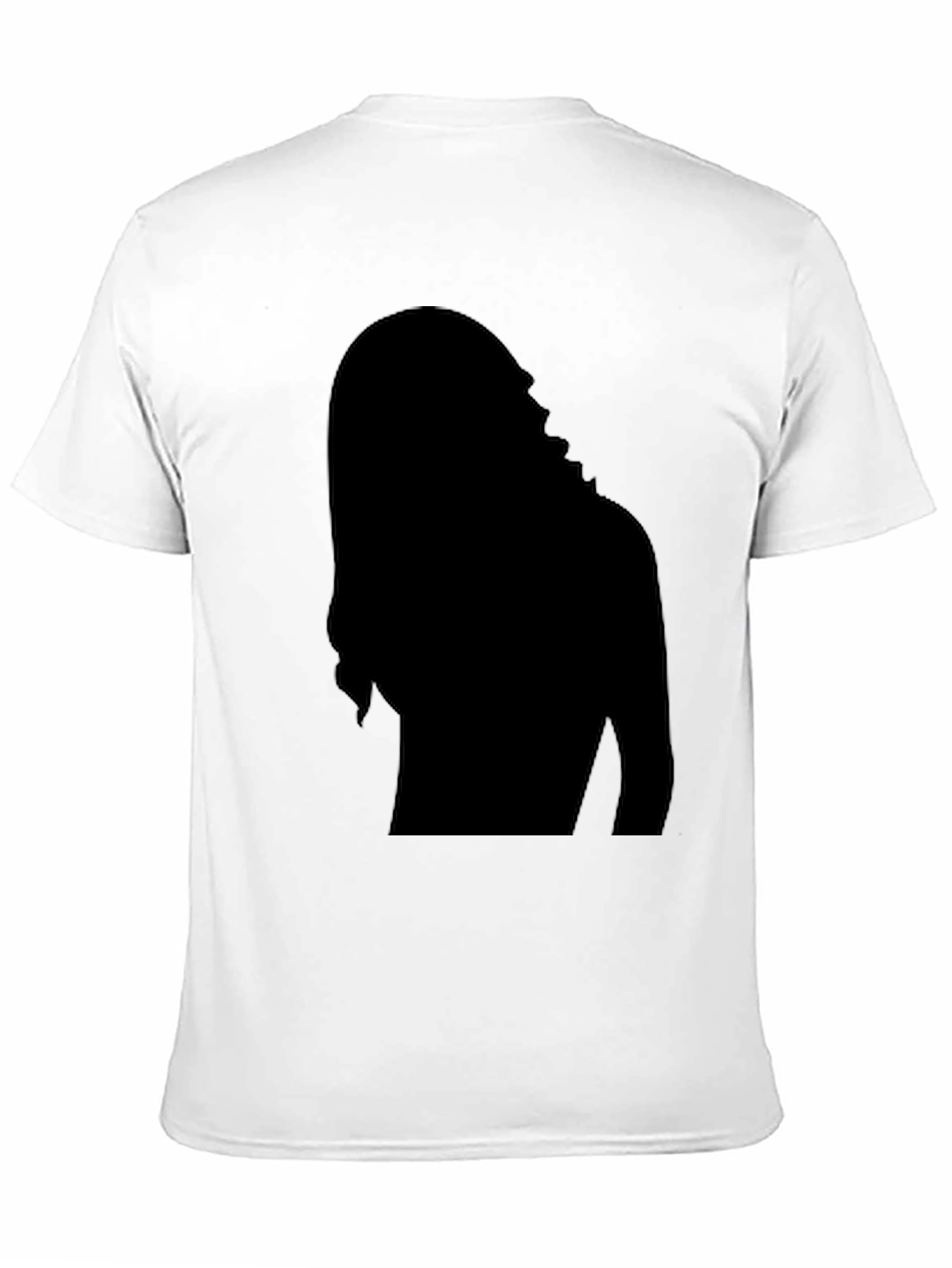 Mens Black Graphic Tee - Mystery Woman Silhouette