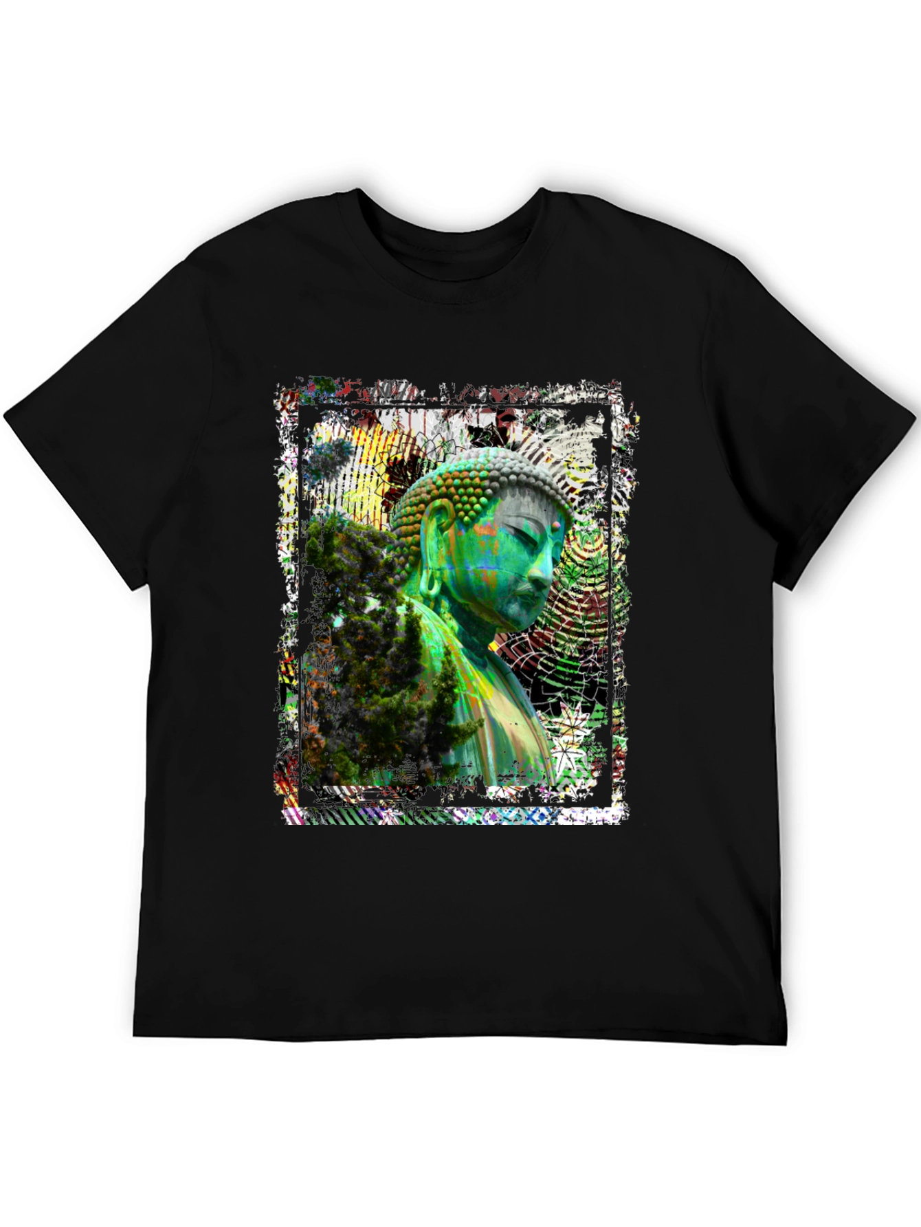 Buddha Print Black T-Shirt