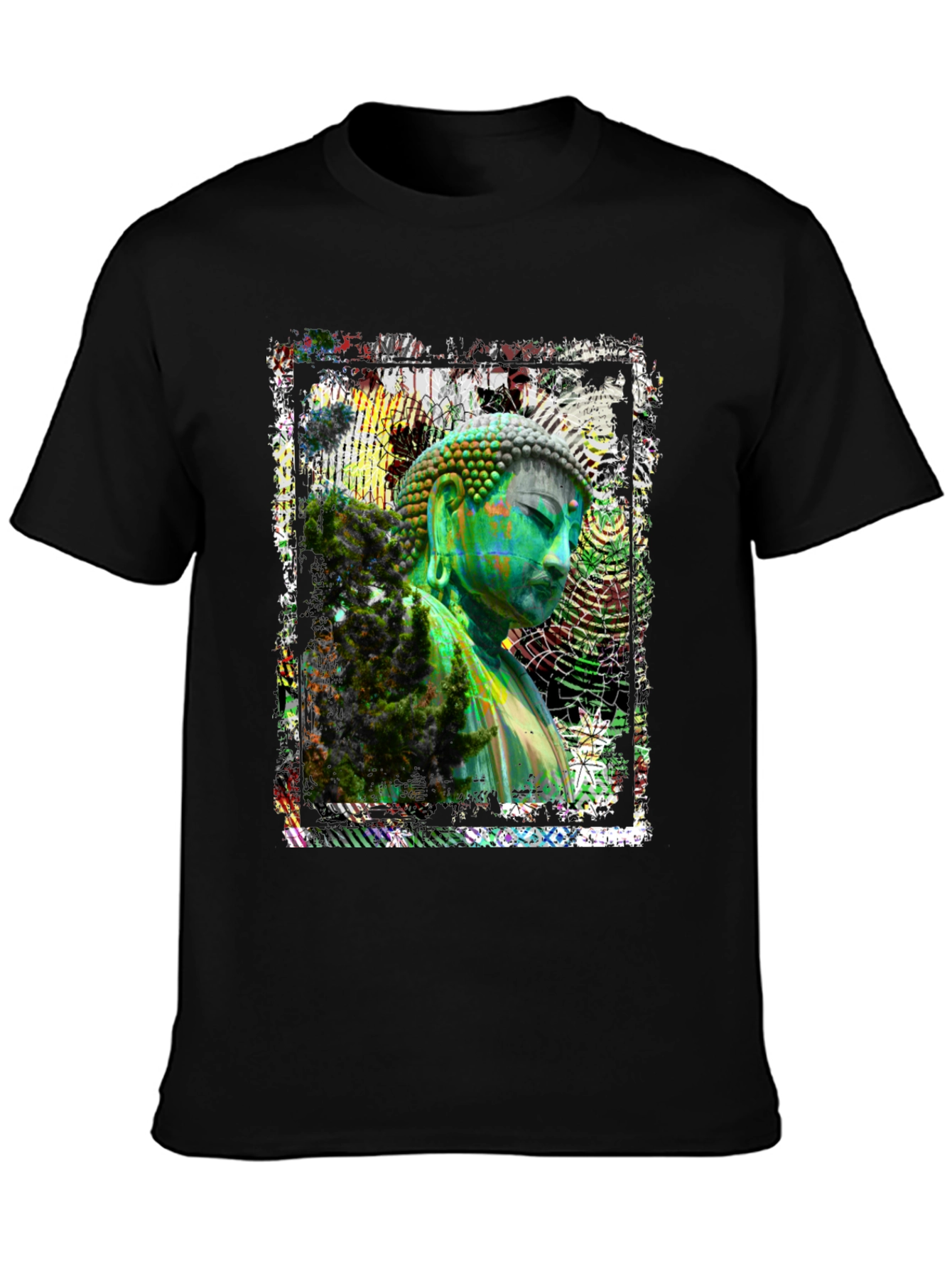 Buddha Print Black T-Shirt