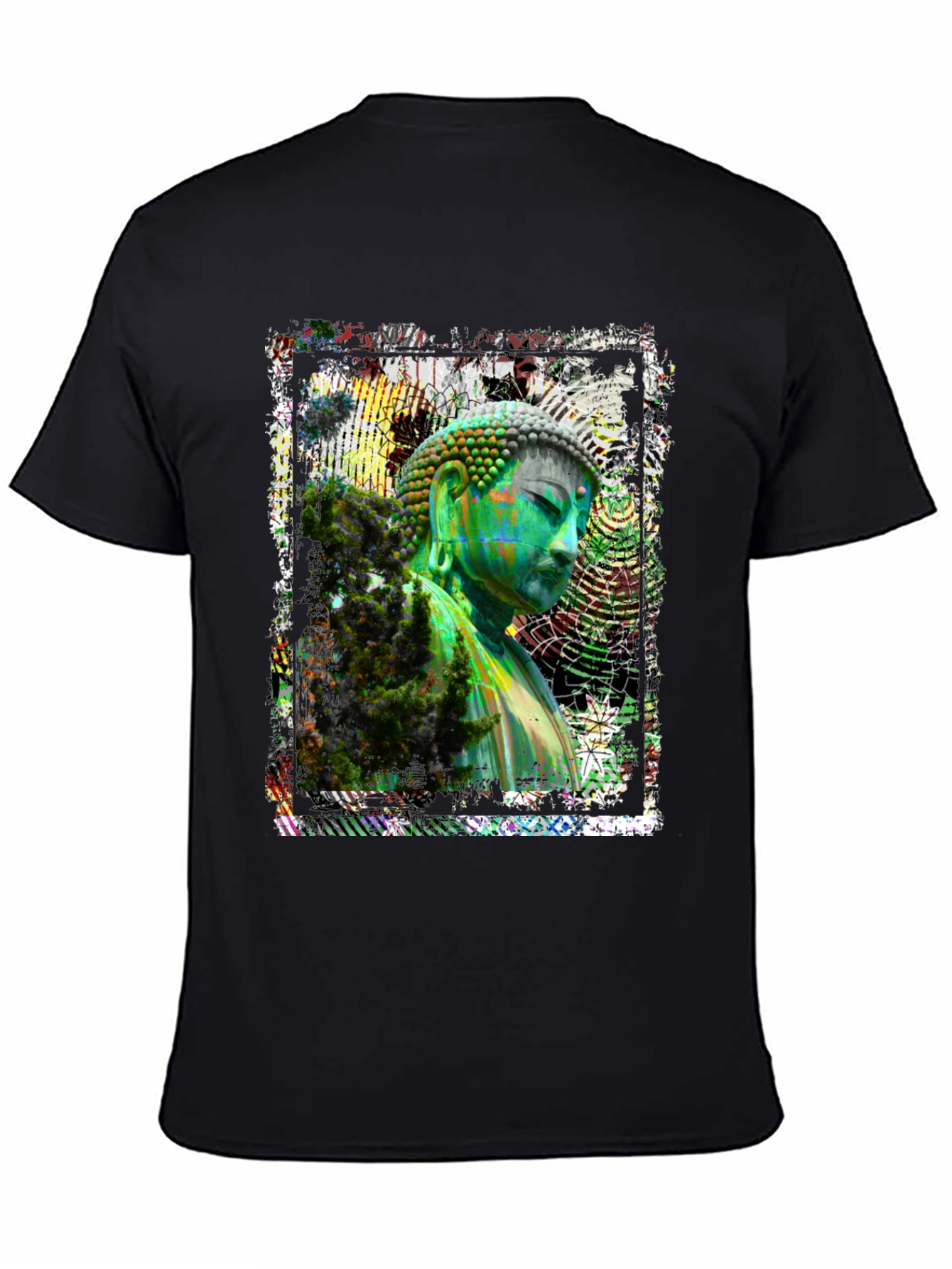 Buddha Print Black T-Shirt