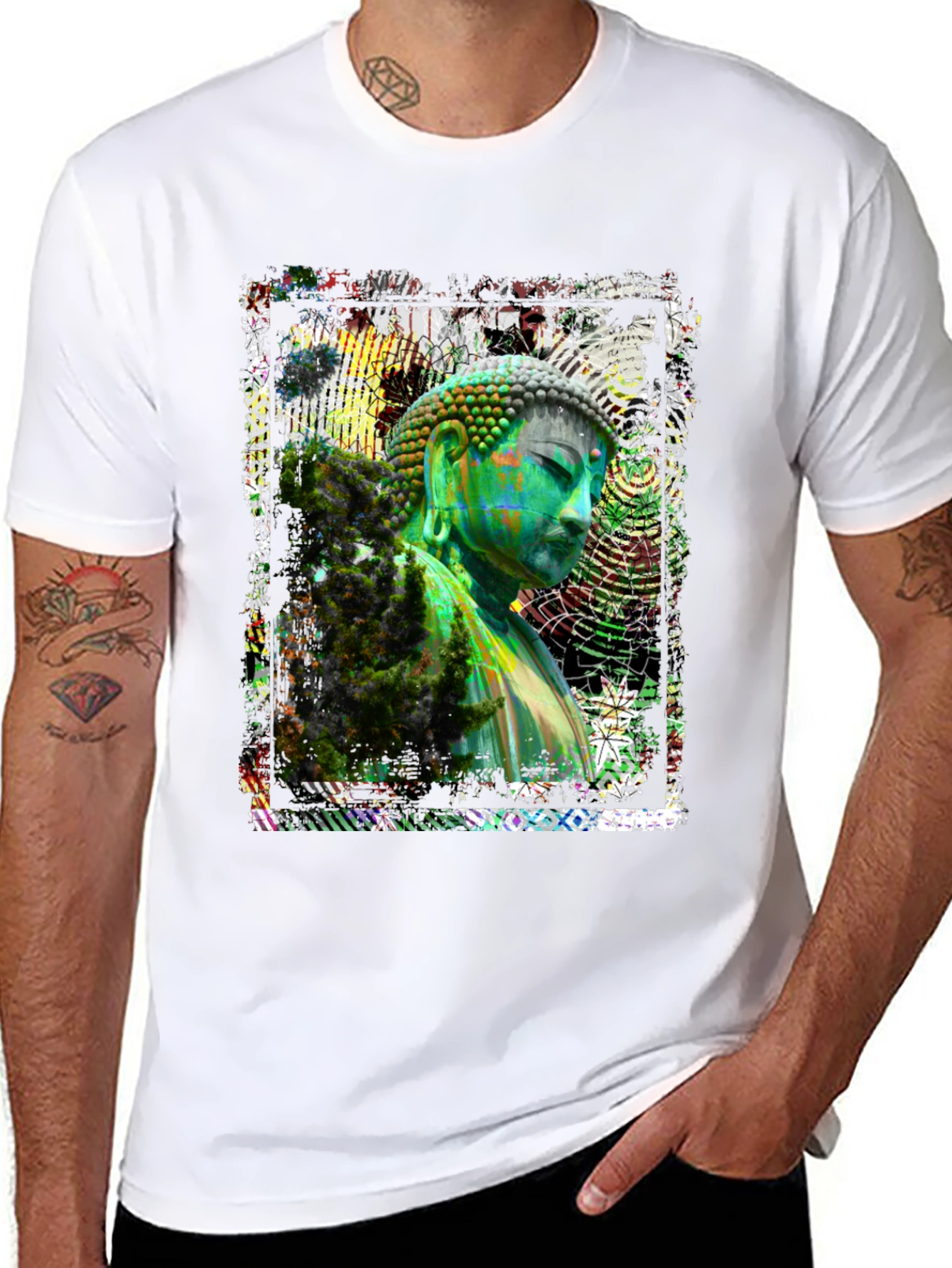 Buddha Print Black T-Shirt