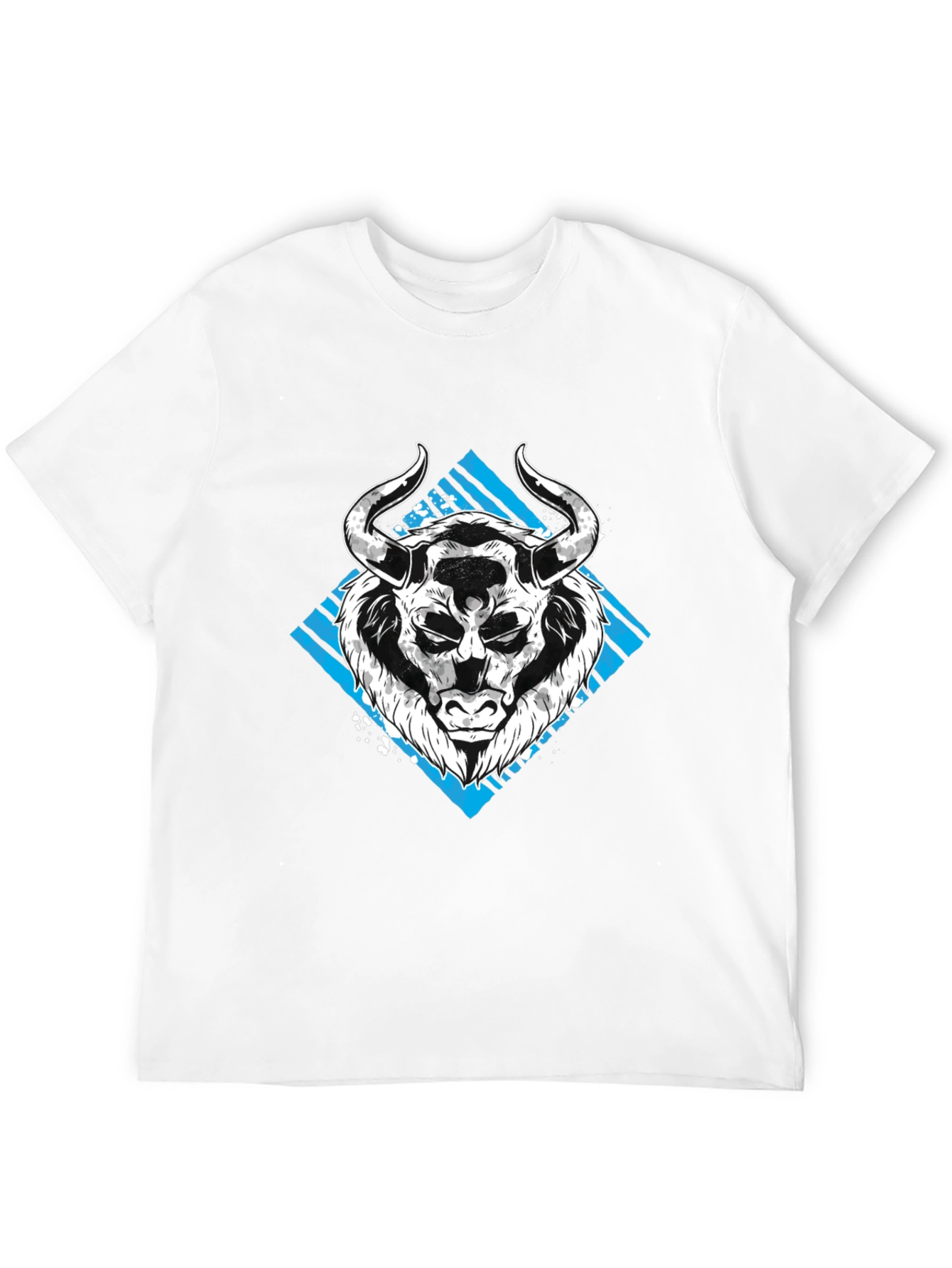 Bull Graphic Tee - Mens Black Cotton T-Shirt