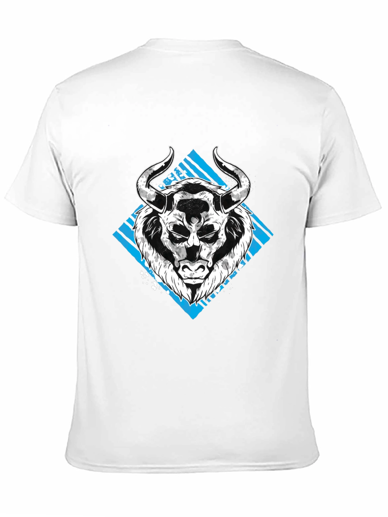 Bull Graphic Tee - Mens Black Cotton T-Shirt