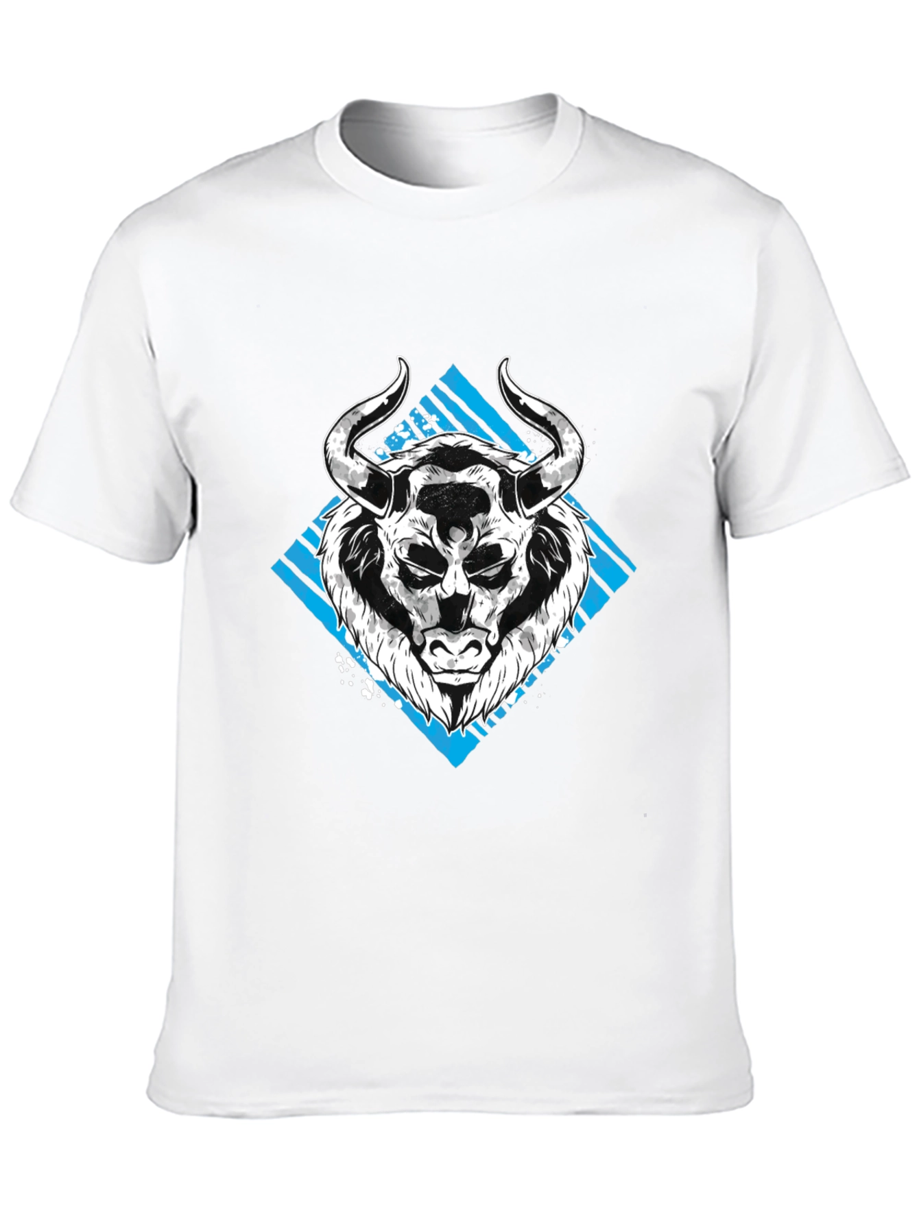 Bull Graphic Tee - Mens Black Cotton T-Shirt