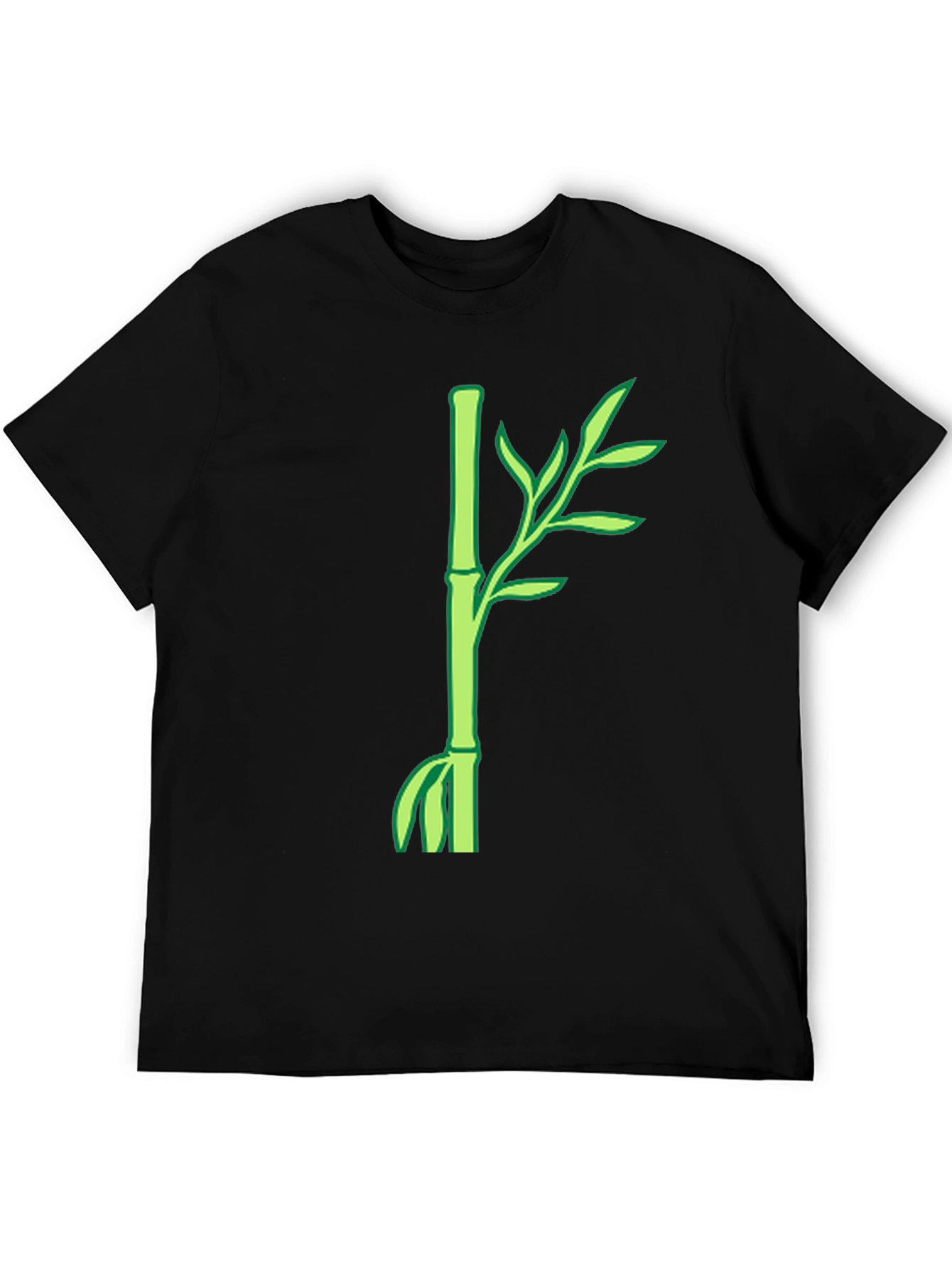 Bamboo Plant Graphic T-Shirt - Casual Style