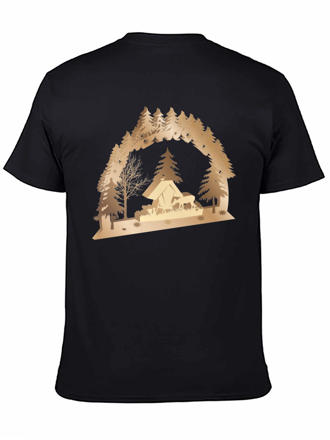 Camping Scene Graphic Tee - Nature Lover Shirt