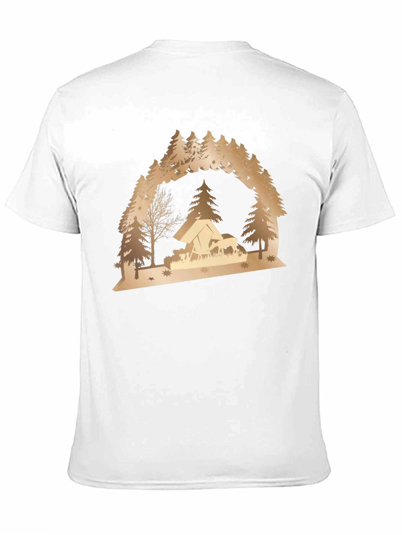 Camping Scene Graphic Tee - Nature Lover Shirt