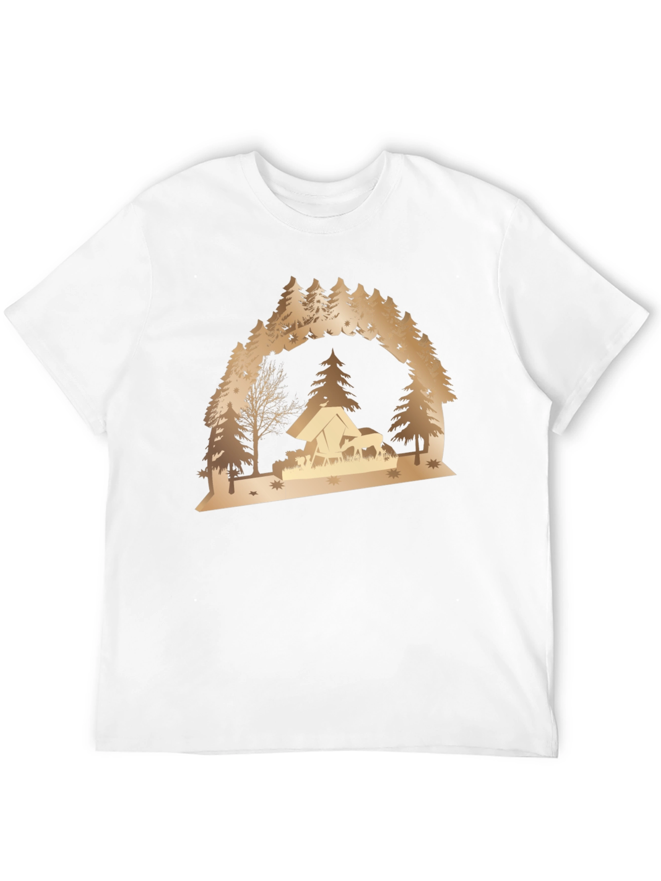 Camping Scene Graphic Tee - Nature Lover Shirt