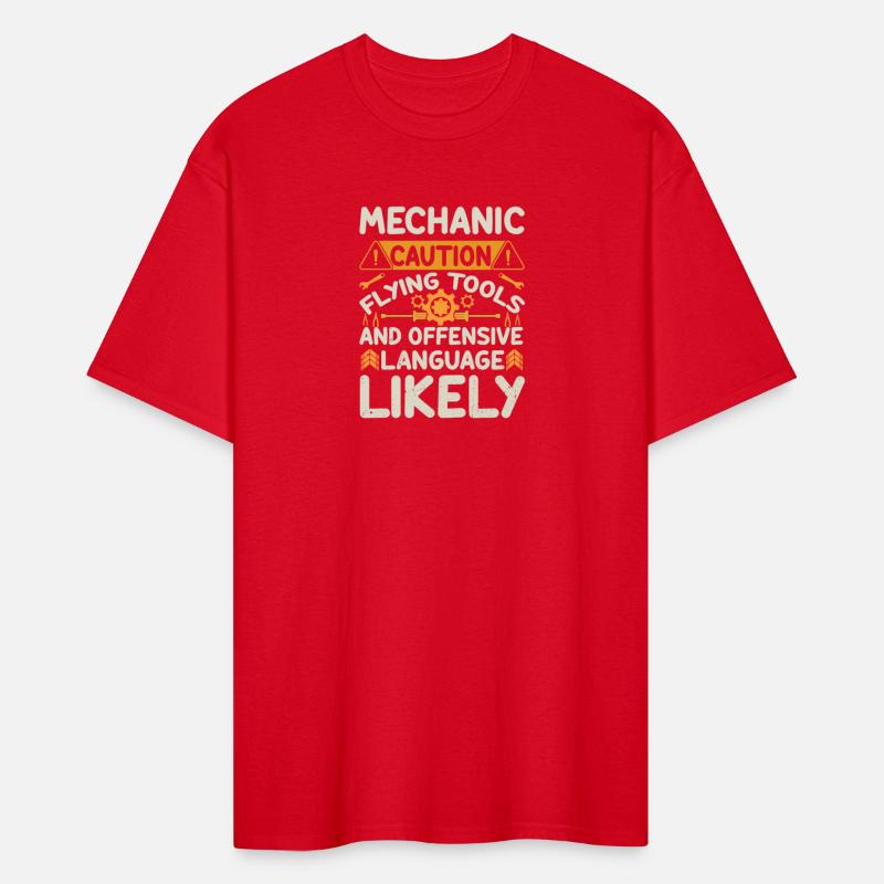 Mechanic Caution Flying Tools Mechanic Engineer