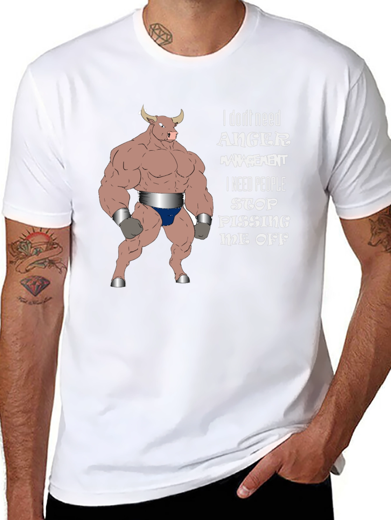 Anger Management Bull Graphic T-Shirt