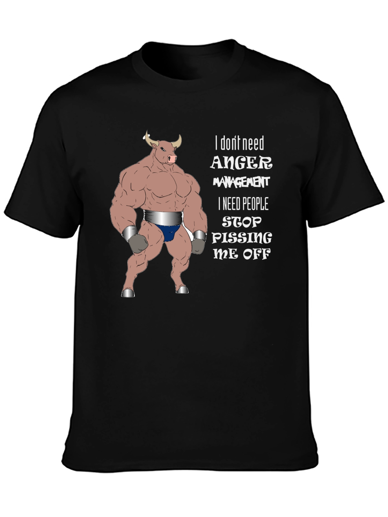 Anger Management Bull Graphic T-Shirt