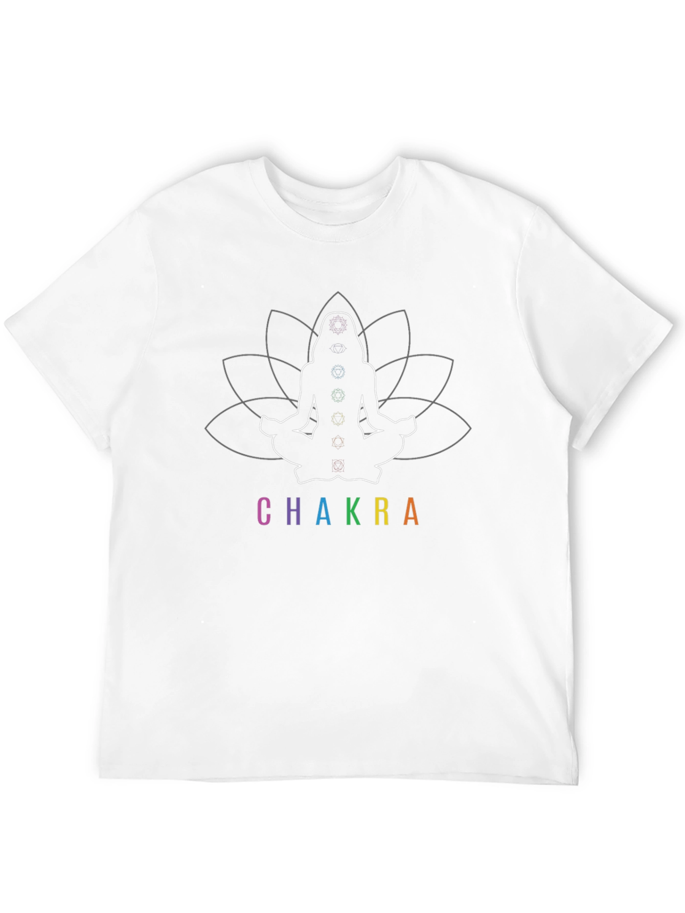 Chakra Meditation Graphic Tee - Black