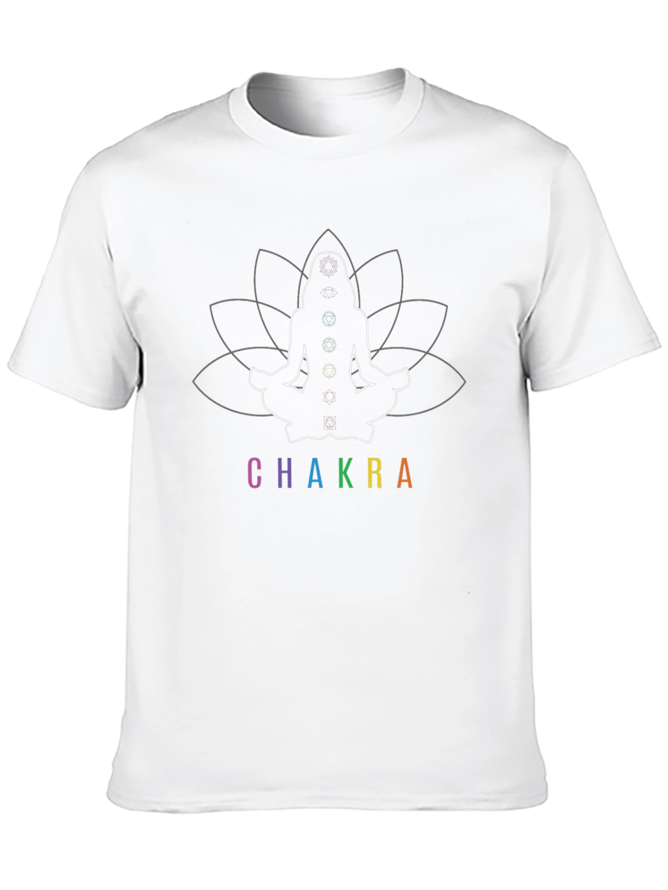 Chakra Meditation Graphic Tee - Black