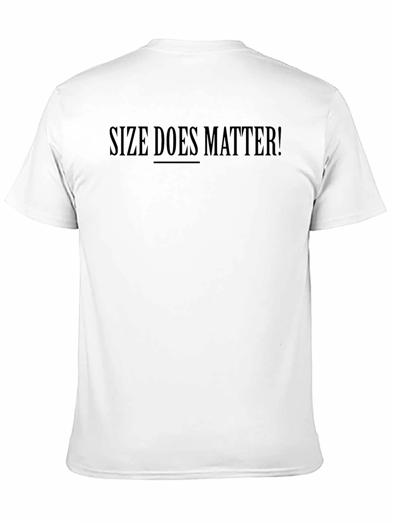 Size Does Matter Black Graphic Tee
