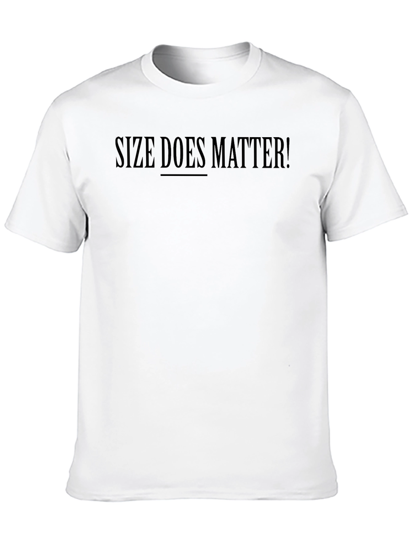 Size Does Matter Black Graphic Tee