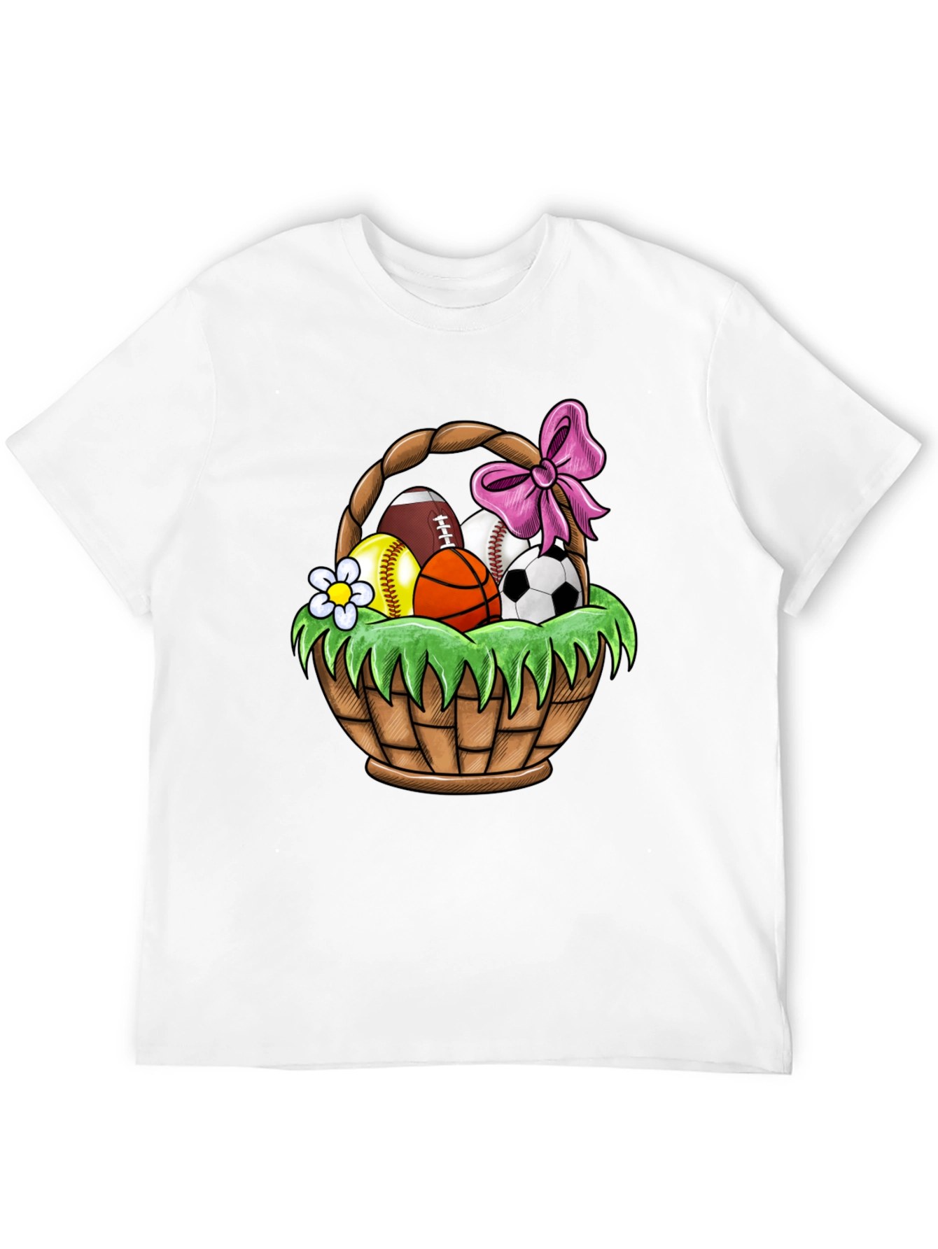 Sports Ball Easter Basket Graphic Tee
