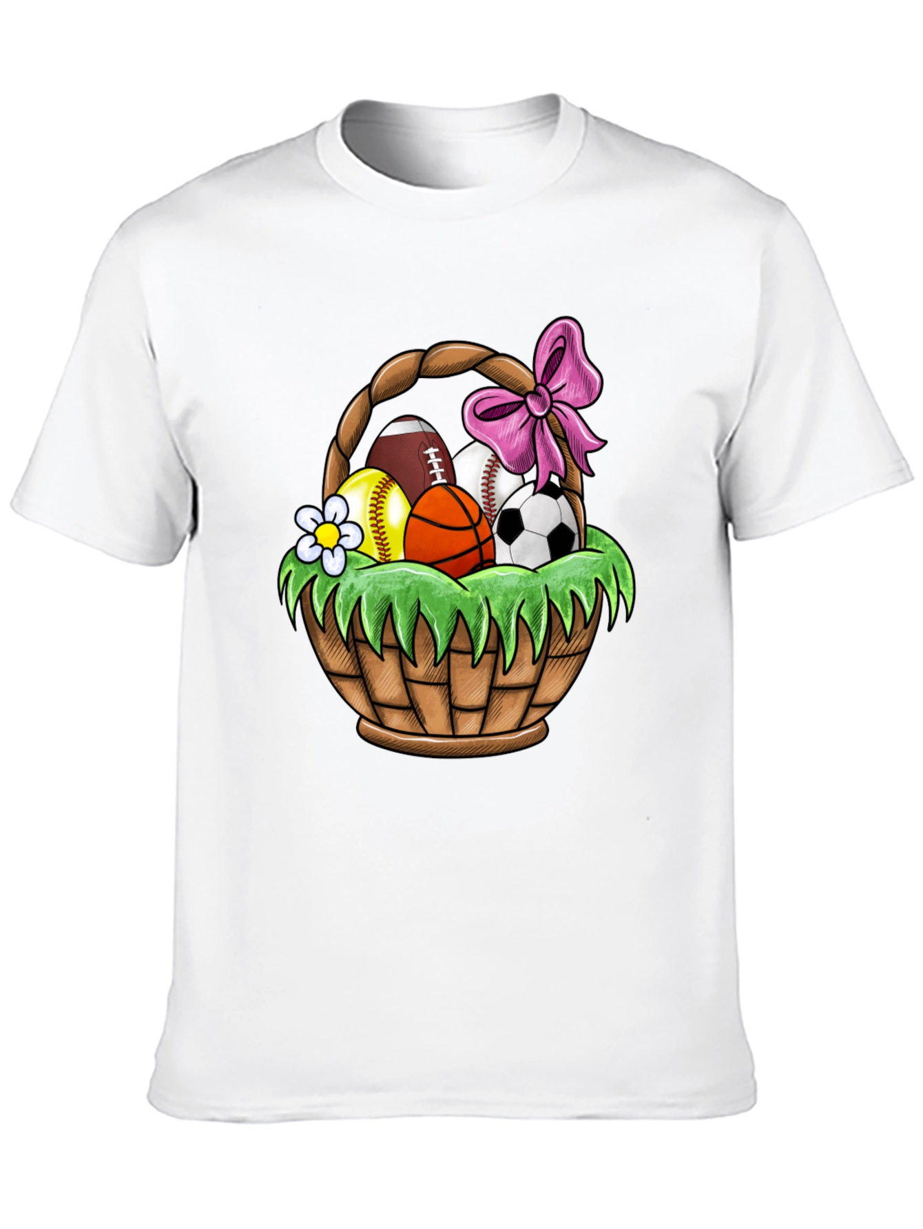 Sports Ball Easter Basket Graphic Tee