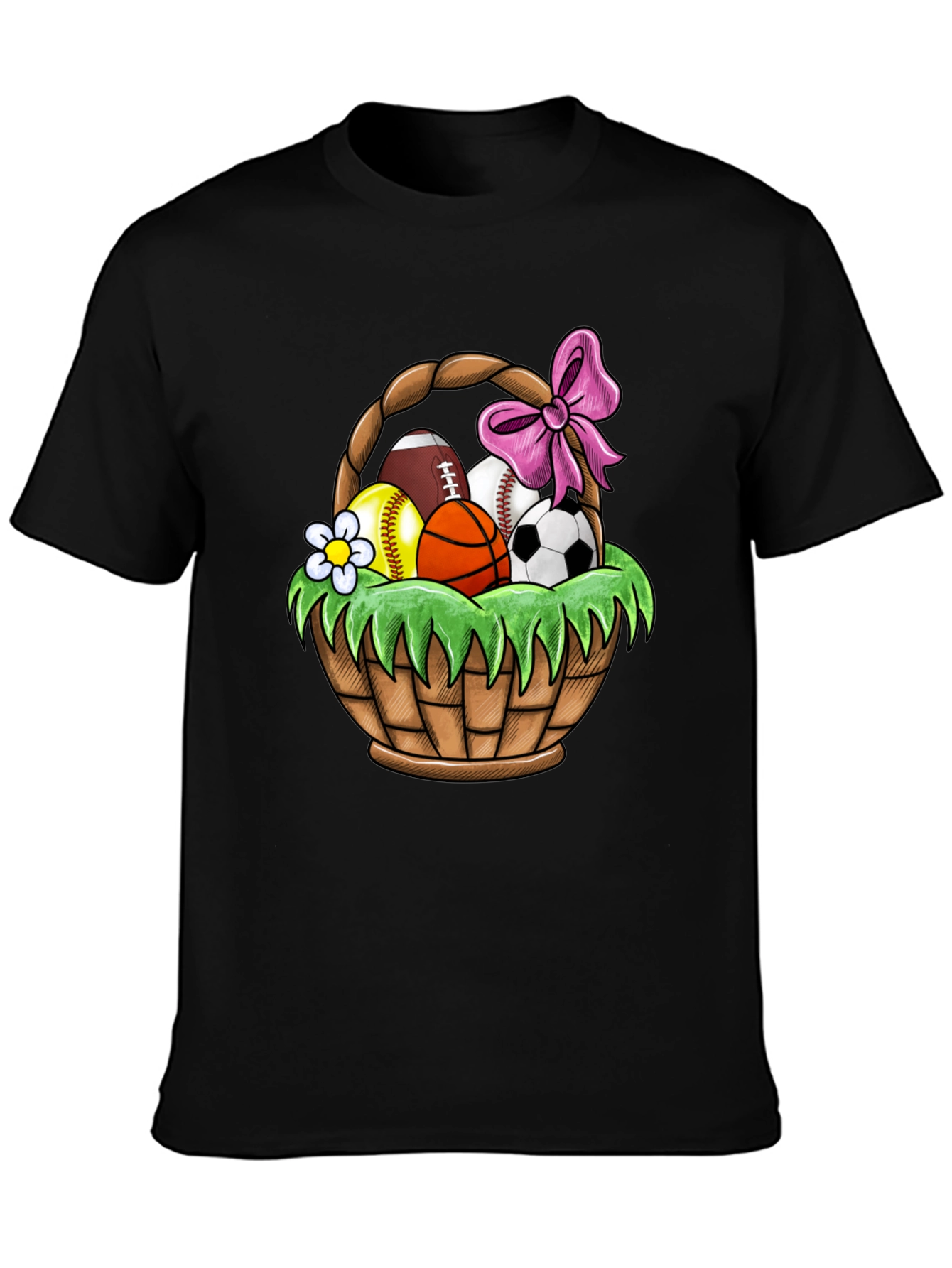 Sports Ball Easter Basket Graphic Tee