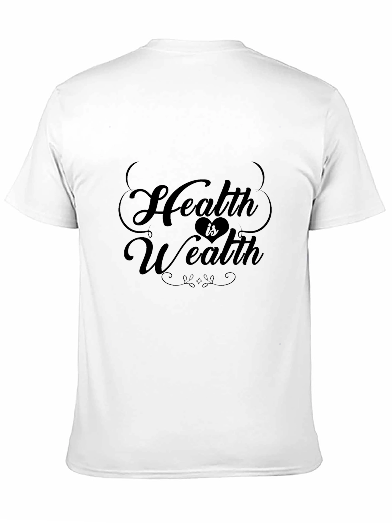 Health is Wealth Black T-Shirt - Motivational Tee