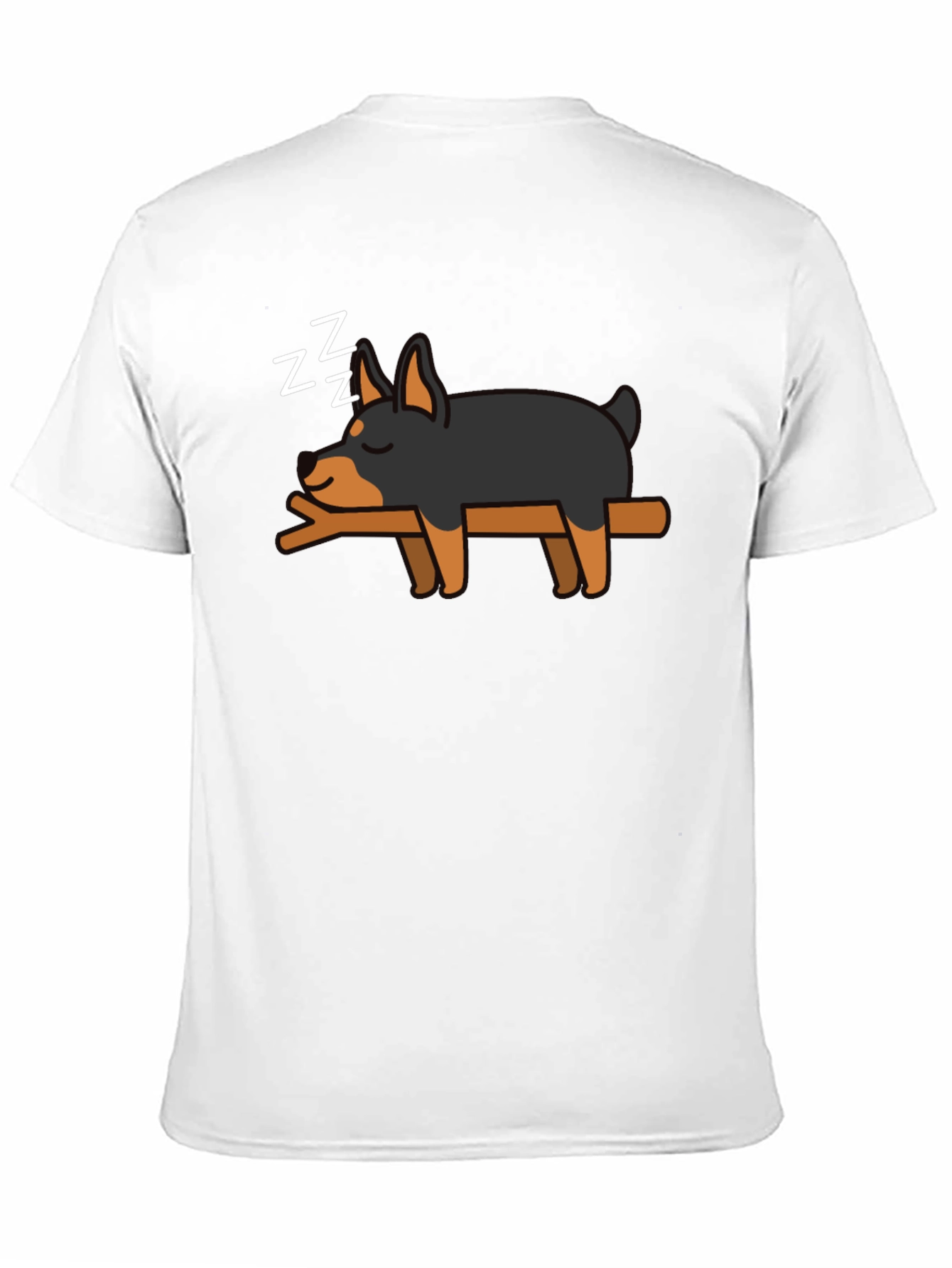 Cute Sleeping Dog T-Shirt - Black