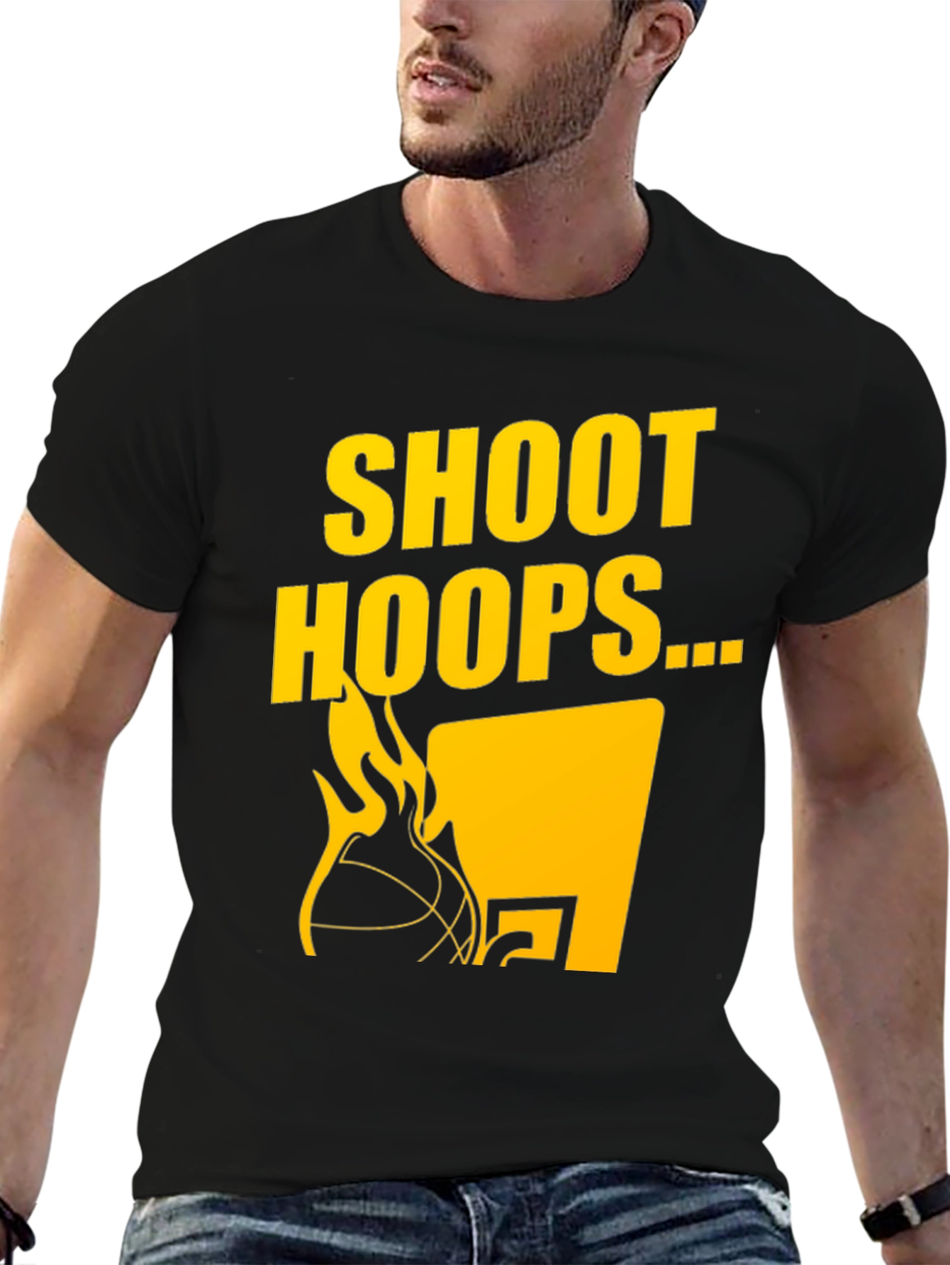 Shoot Hoops Graphic T-Shirt - Black