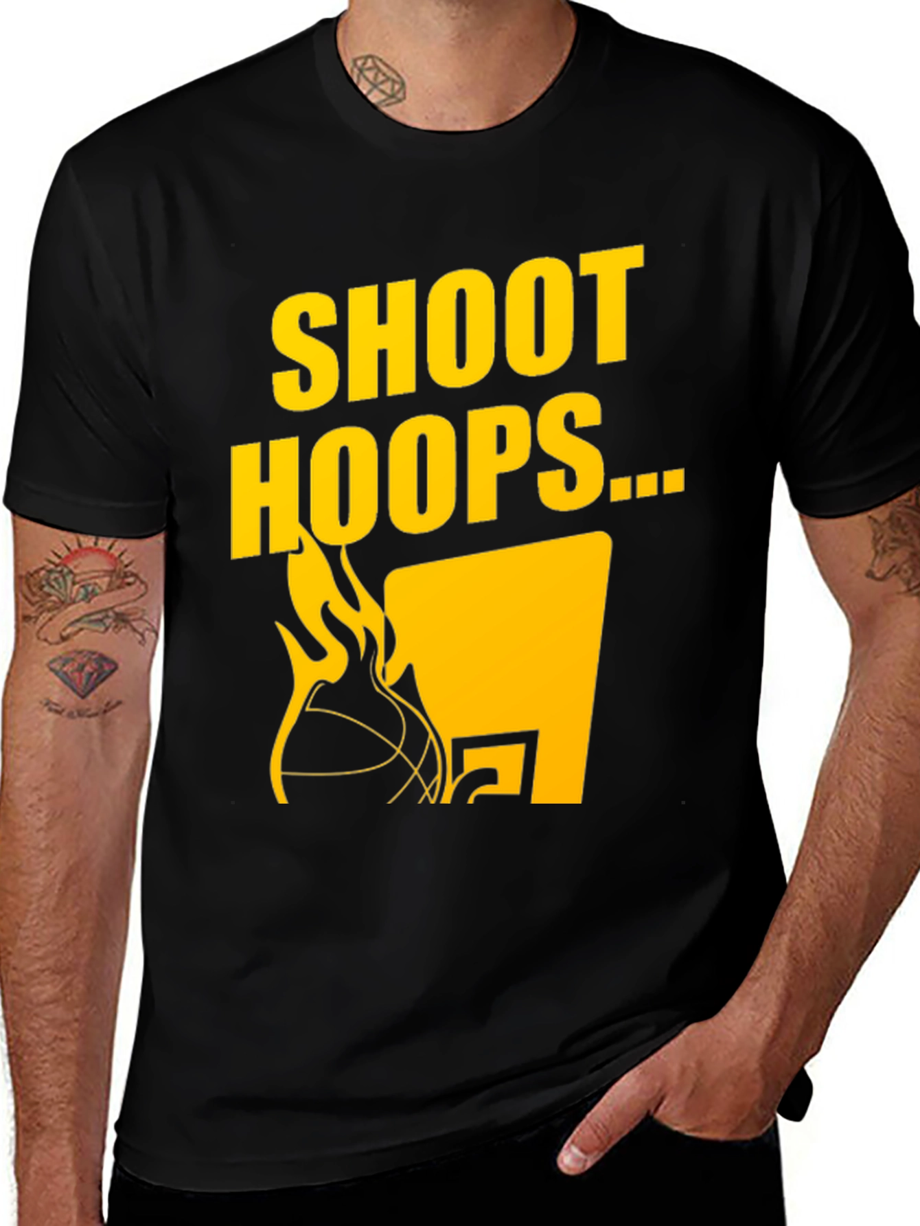 Shoot Hoops Graphic T-Shirt - Black