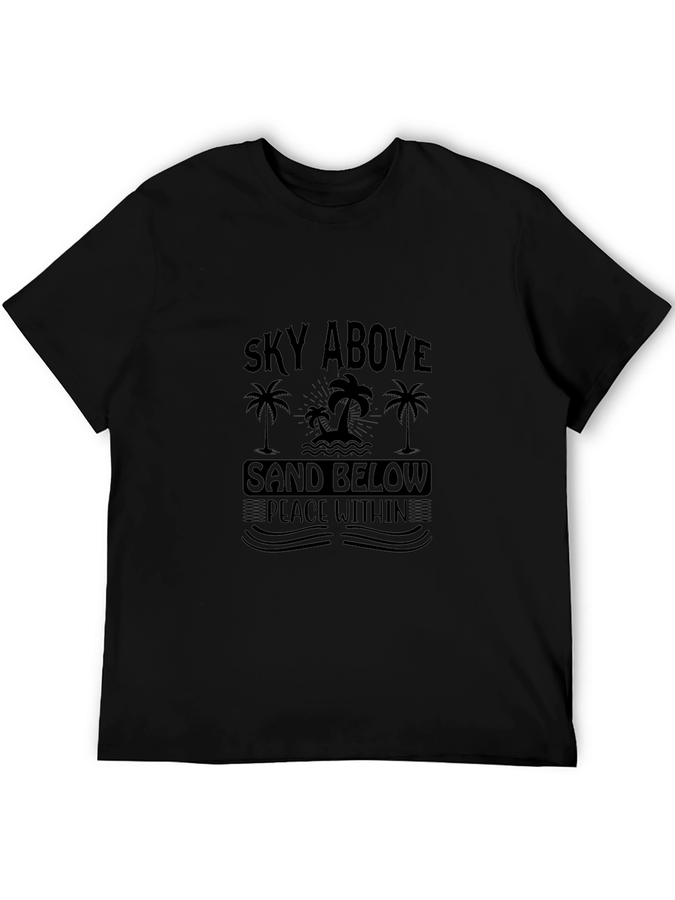 Sky Above Sand Below Mens Black Graphic Tee