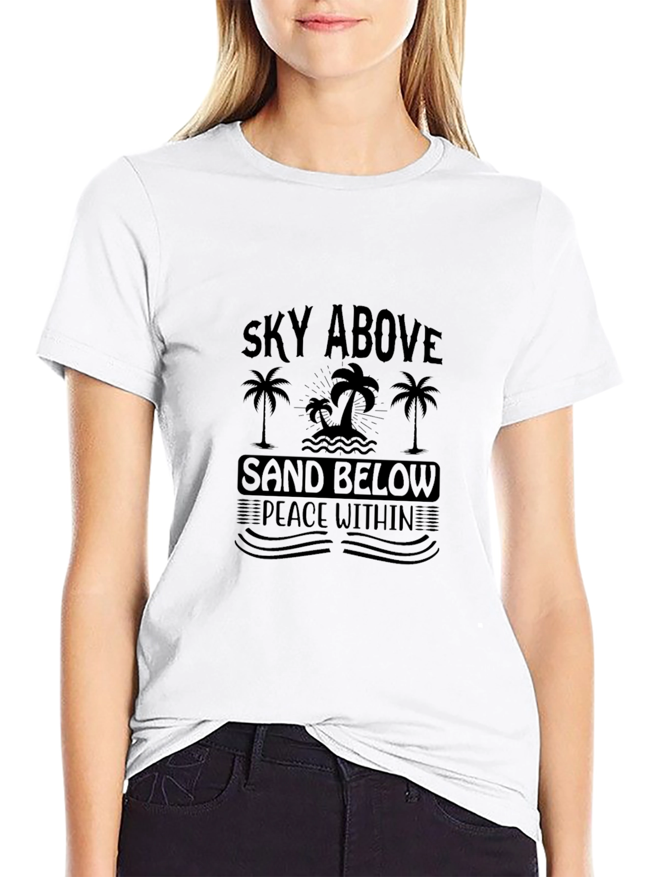 Sky Above Sand Below Mens Black Graphic Tee
