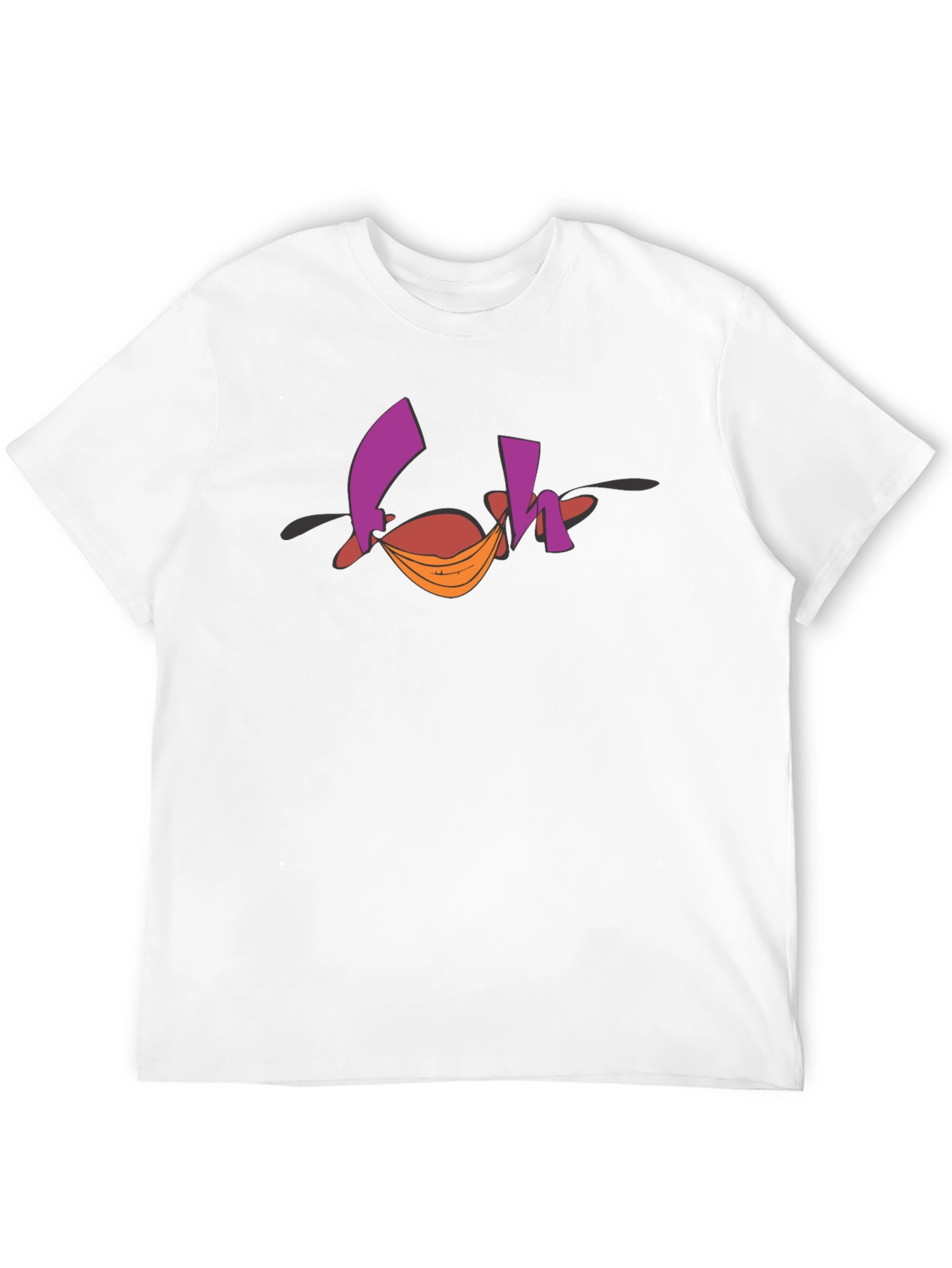 Funky Graphic Tee - Abstract Design Black