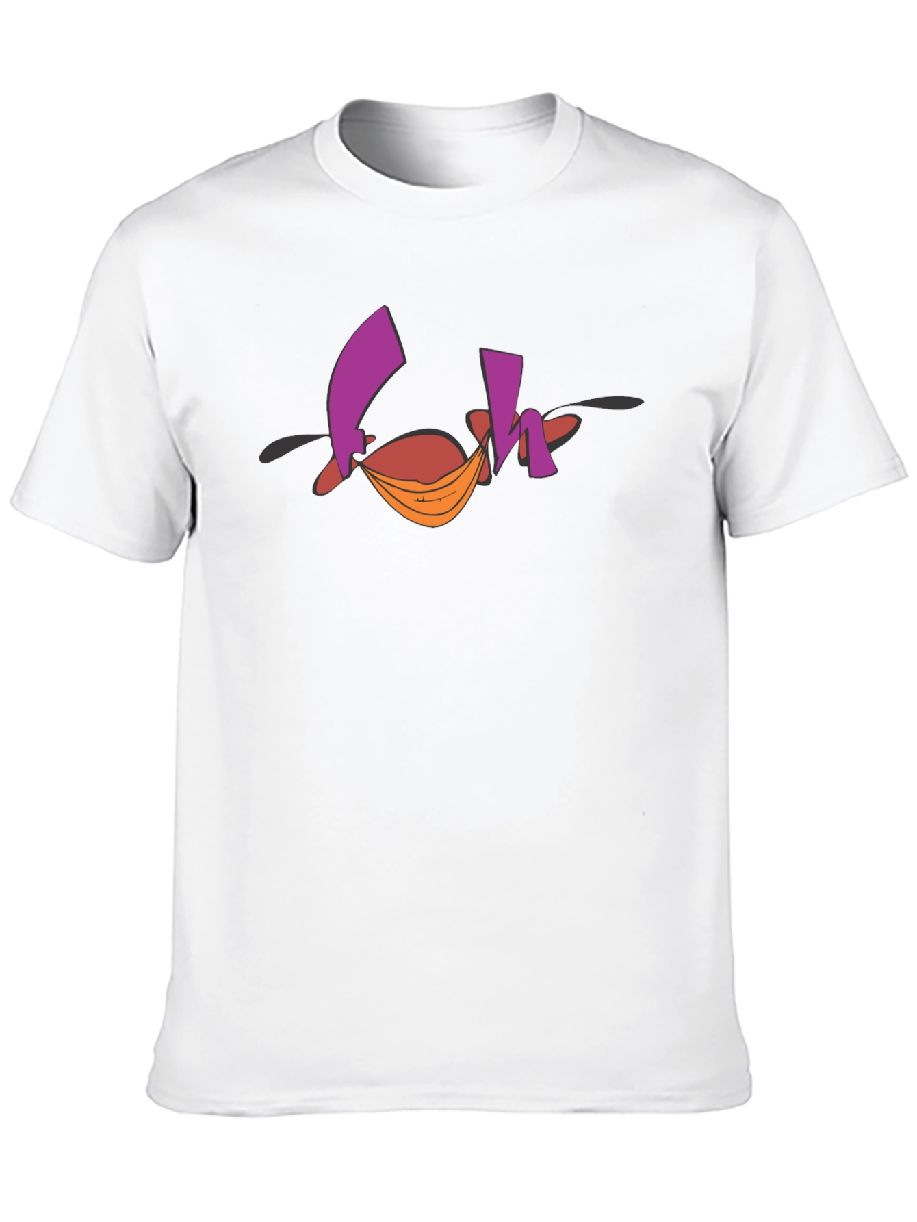 Funky Graphic Tee - Abstract Design Black