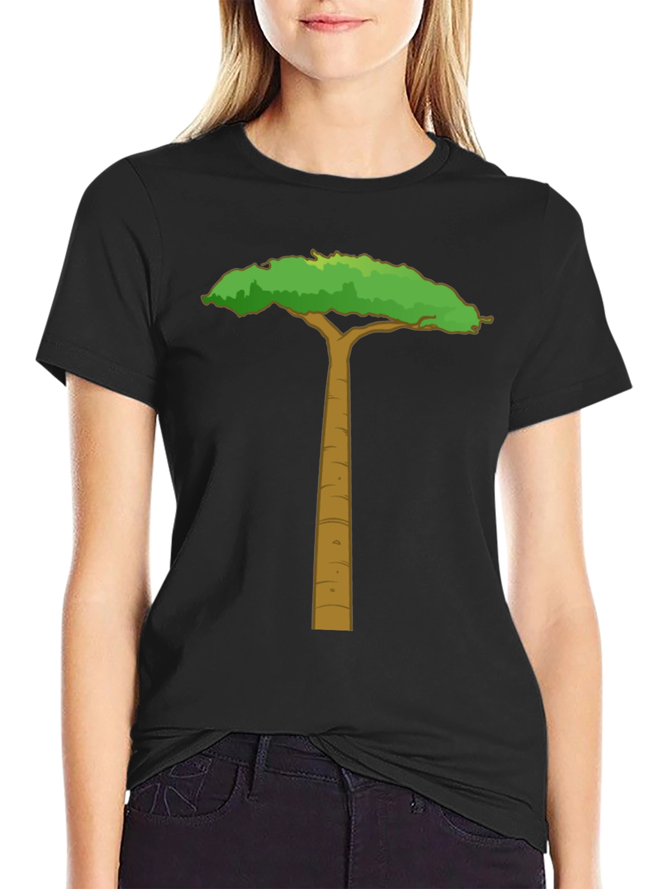 Cartoon Baobab Tree Graphic Tee