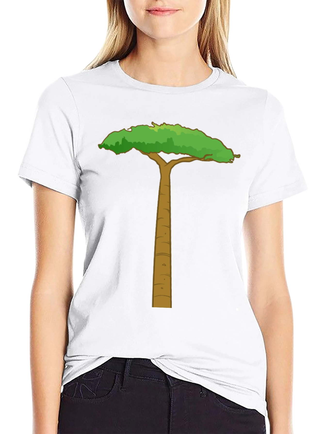 Cartoon Baobab Tree Graphic Tee