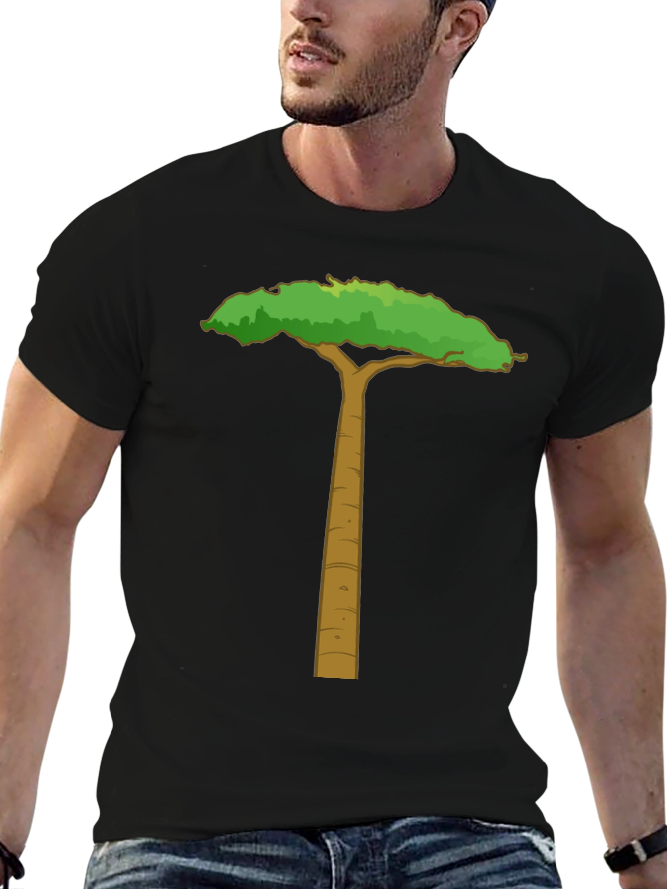 Cartoon Baobab Tree Graphic Tee