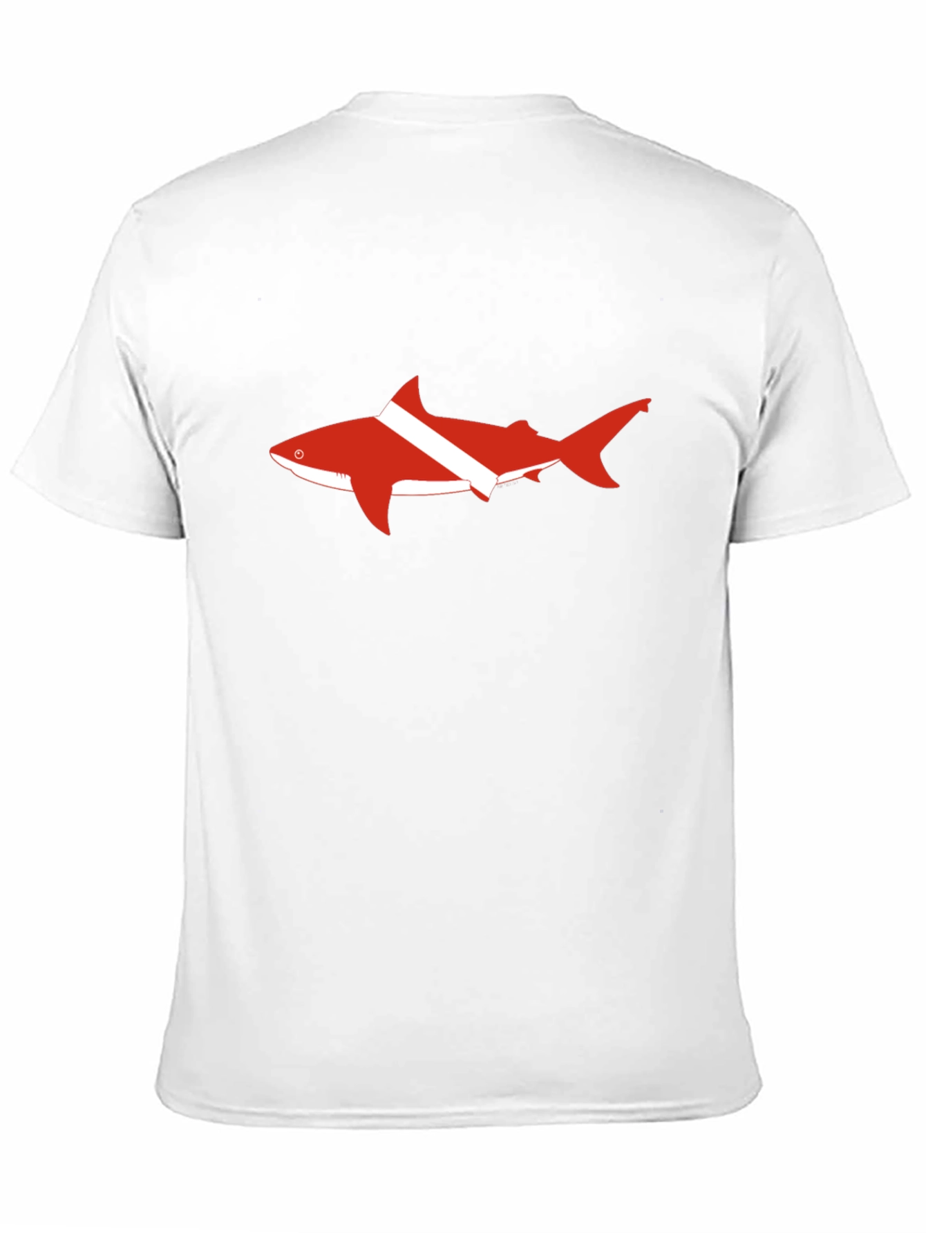Diver Shark T-Shirt - Black Cotton Tee