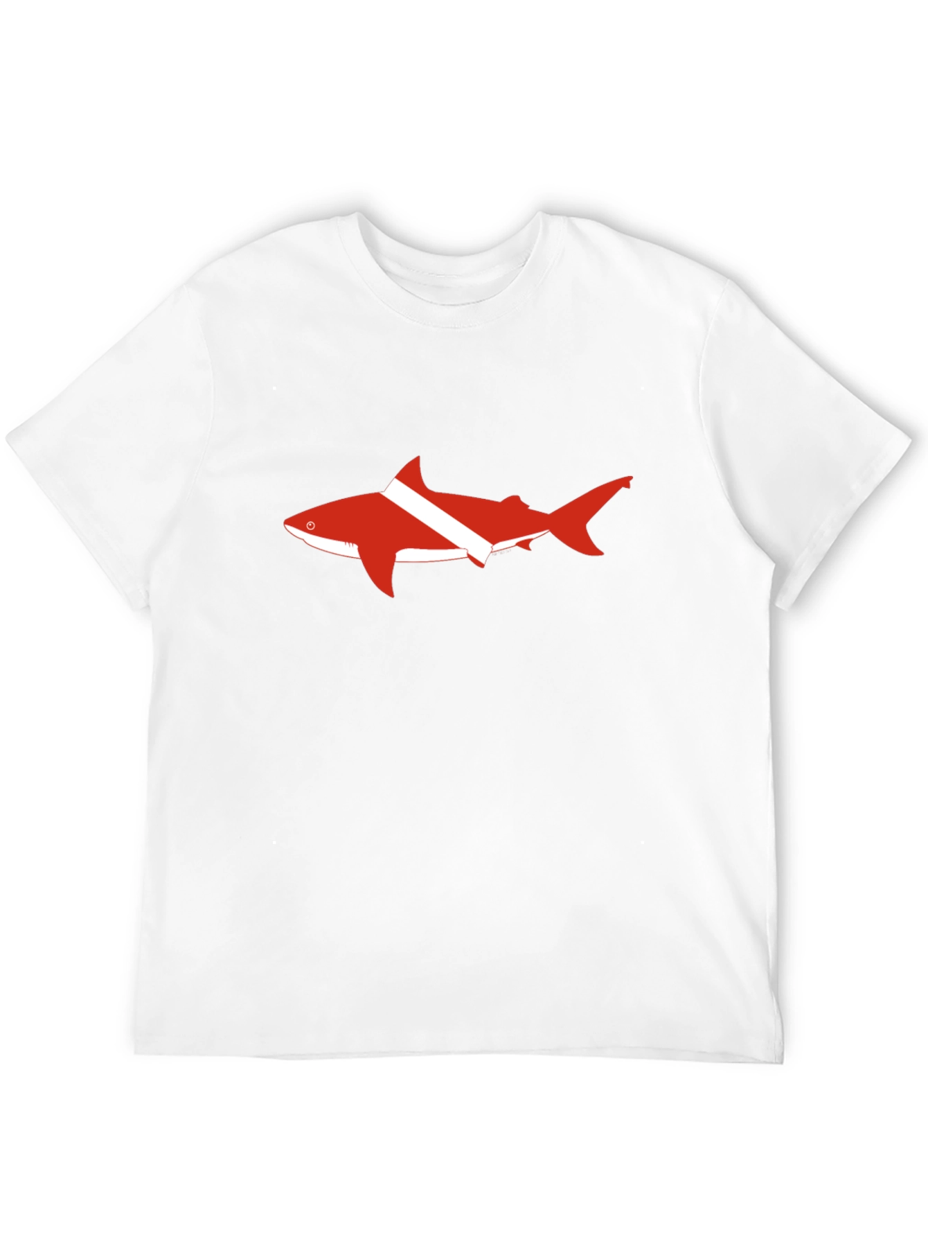 Diver Shark T-Shirt - Black Cotton Tee