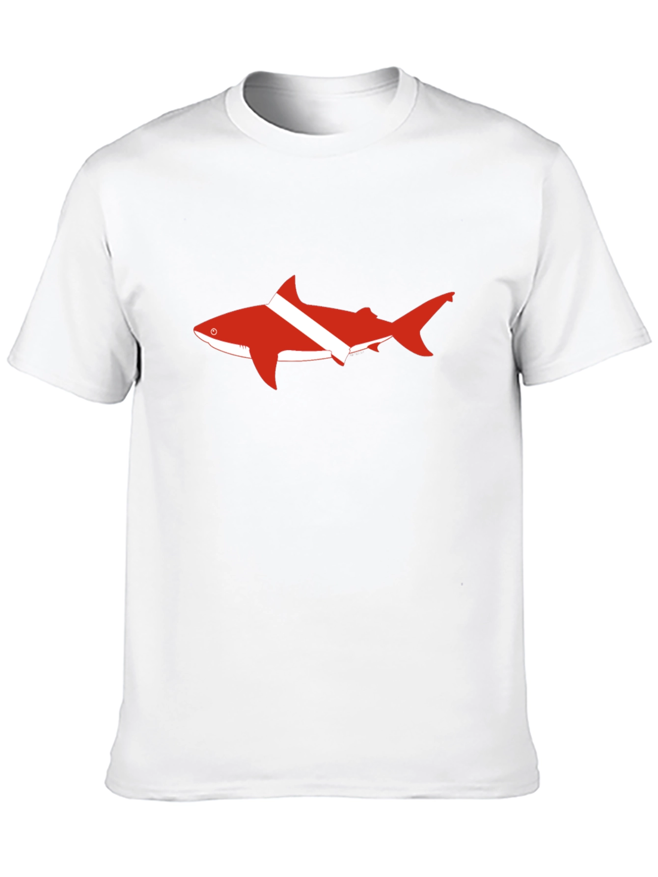 Diver Shark T-Shirt - Black Cotton Tee