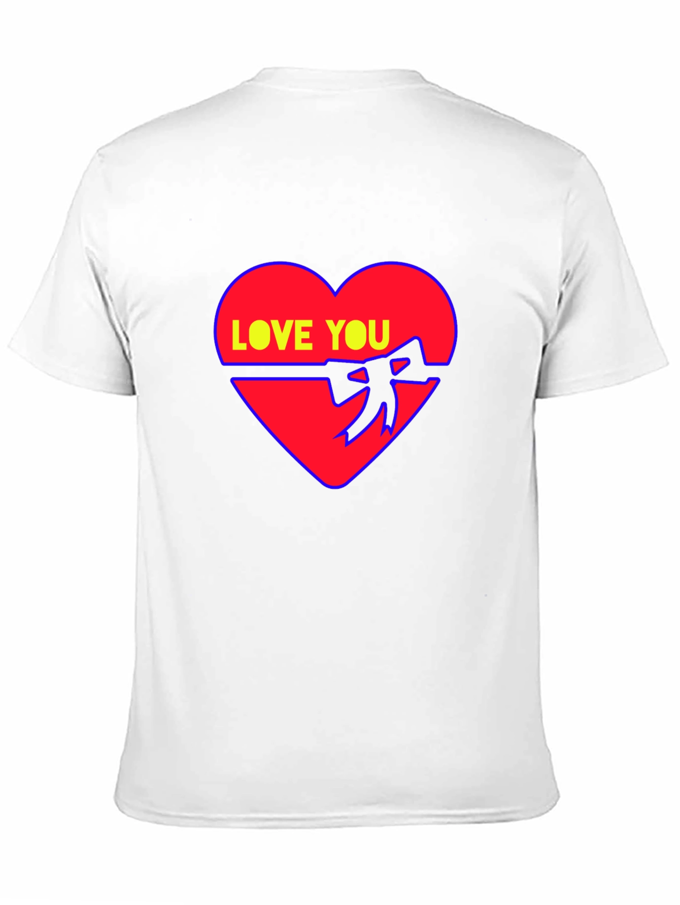 Love You Heart Graphic Tee - Stylish Comfort