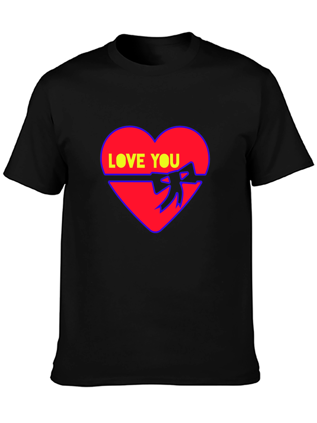 Love You Heart Graphic Tee - Stylish Comfort