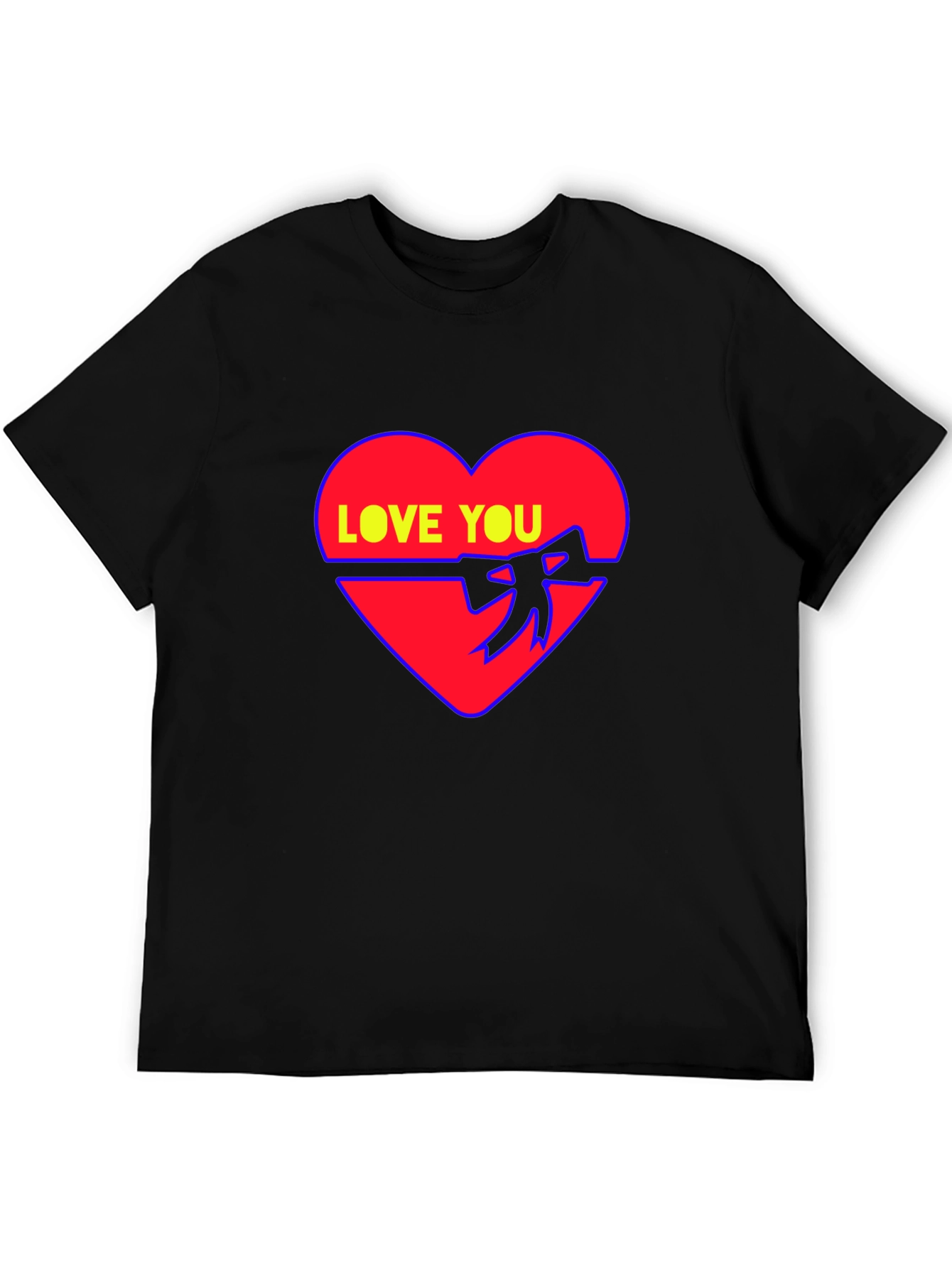 Love You Heart Graphic Tee - Stylish Comfort