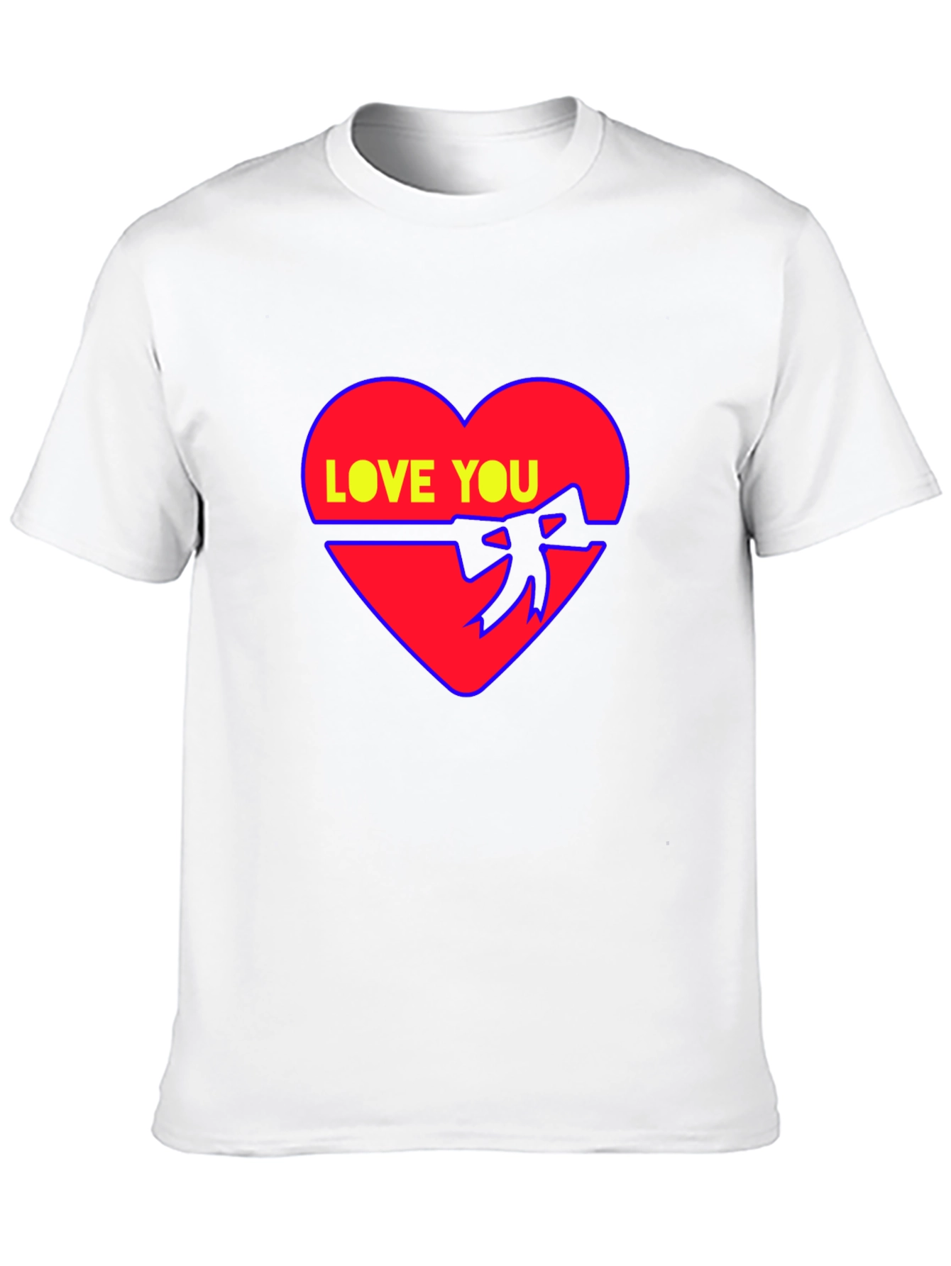 Love You Heart Graphic Tee - Stylish Comfort