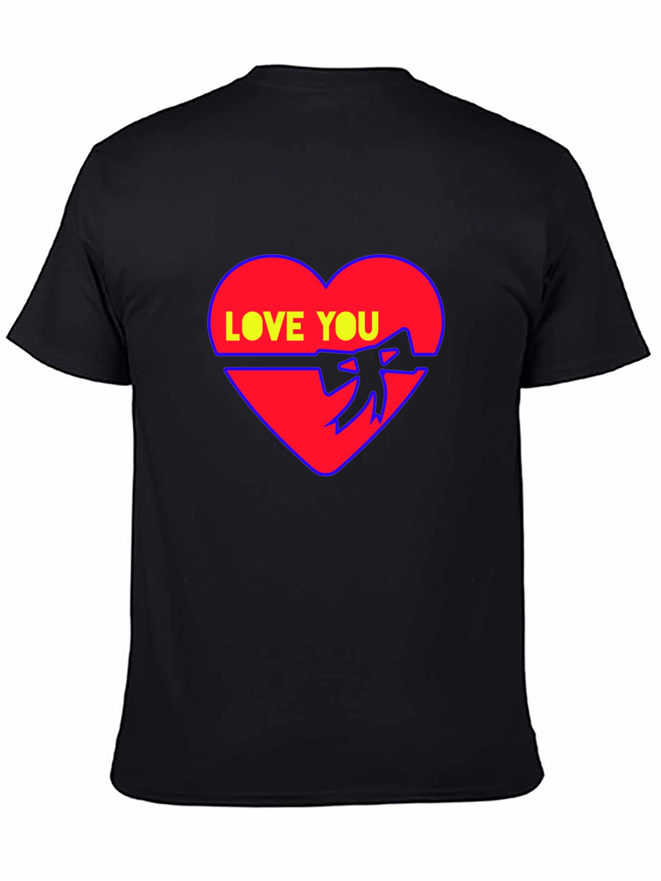 Love You Heart Graphic Tee - Stylish Comfort