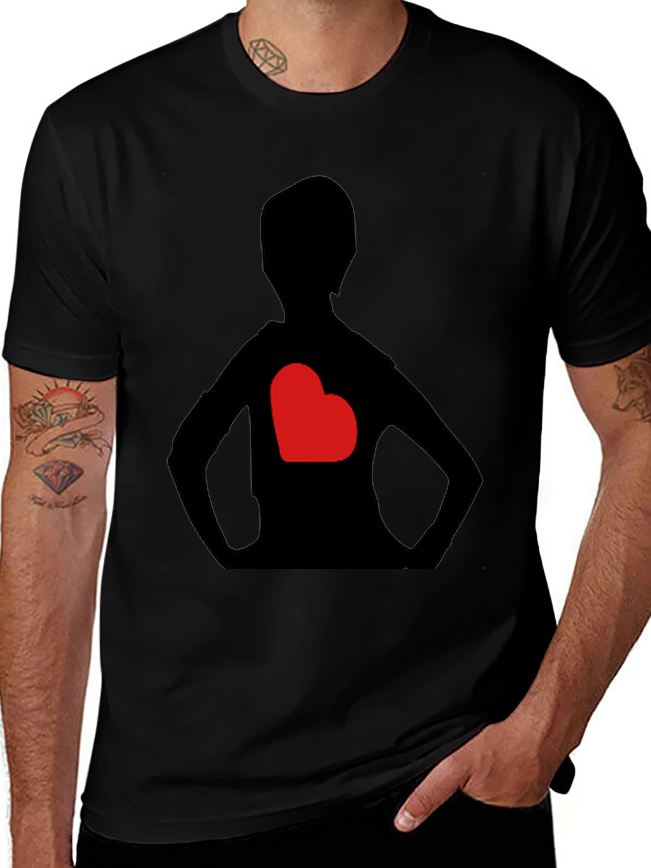 Heart Silhouette Graphic Tee