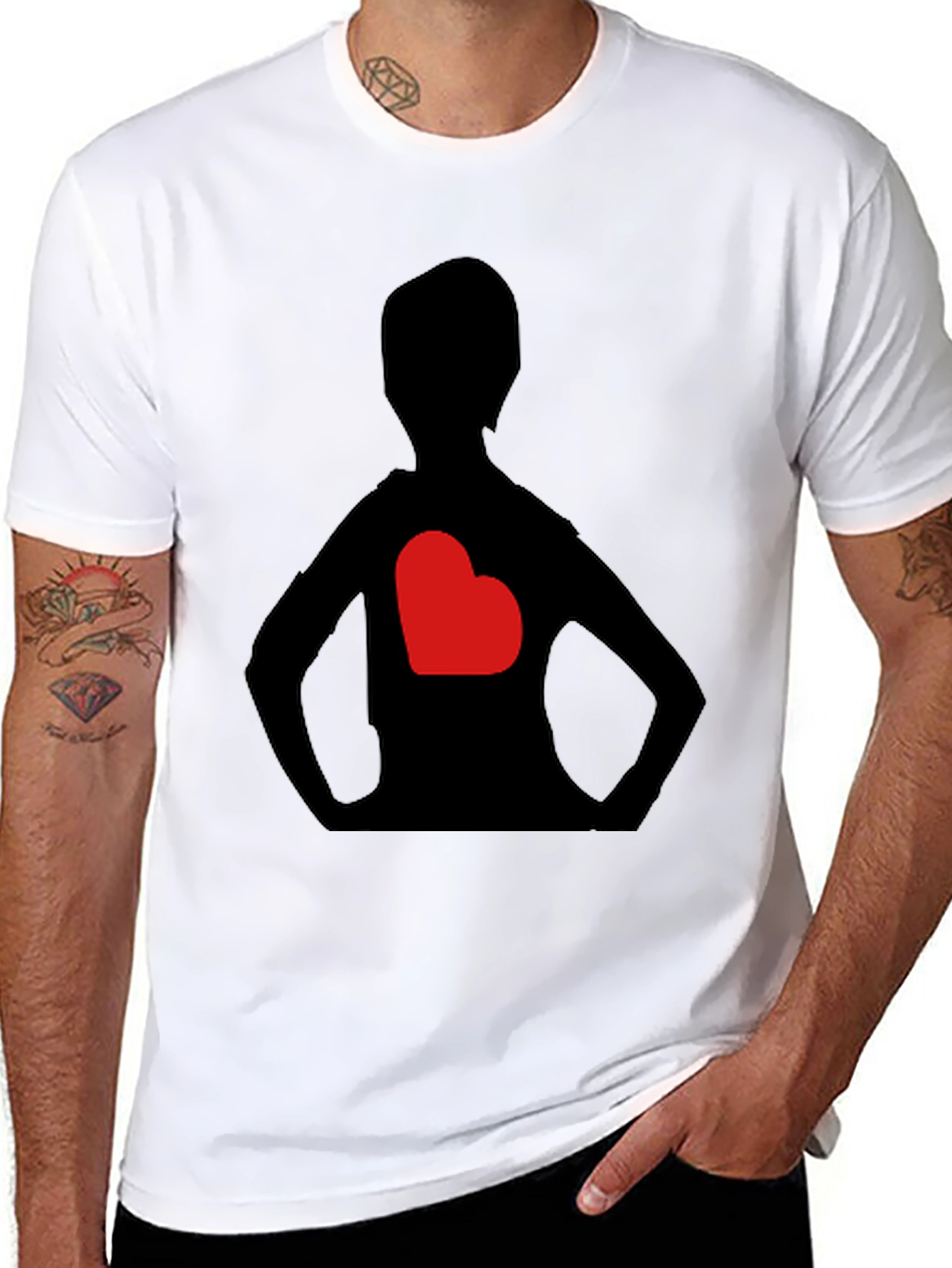 Heart Silhouette Graphic Tee