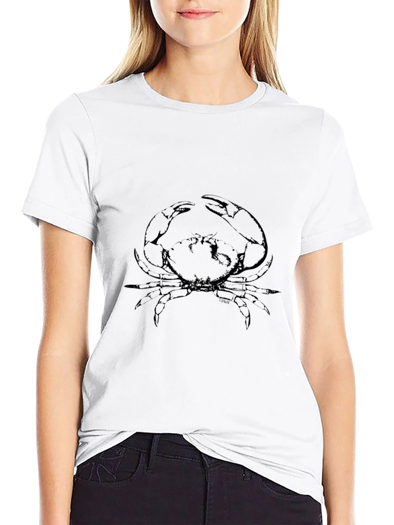 Crab Graphic Tee - Black Casual Shirt