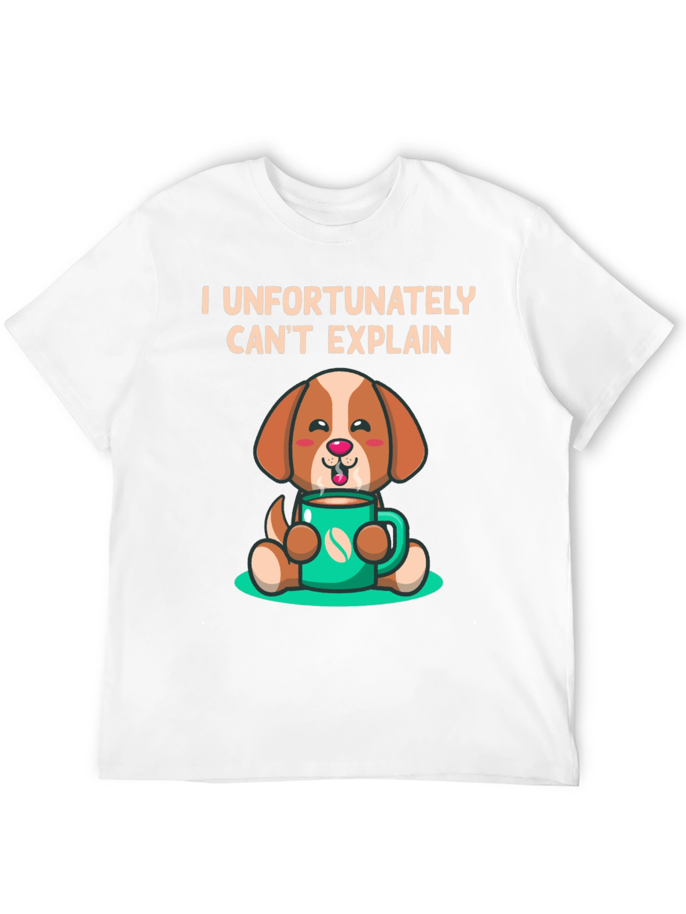 Funny Dog & Coffee T-Shirt - I Cant Explain